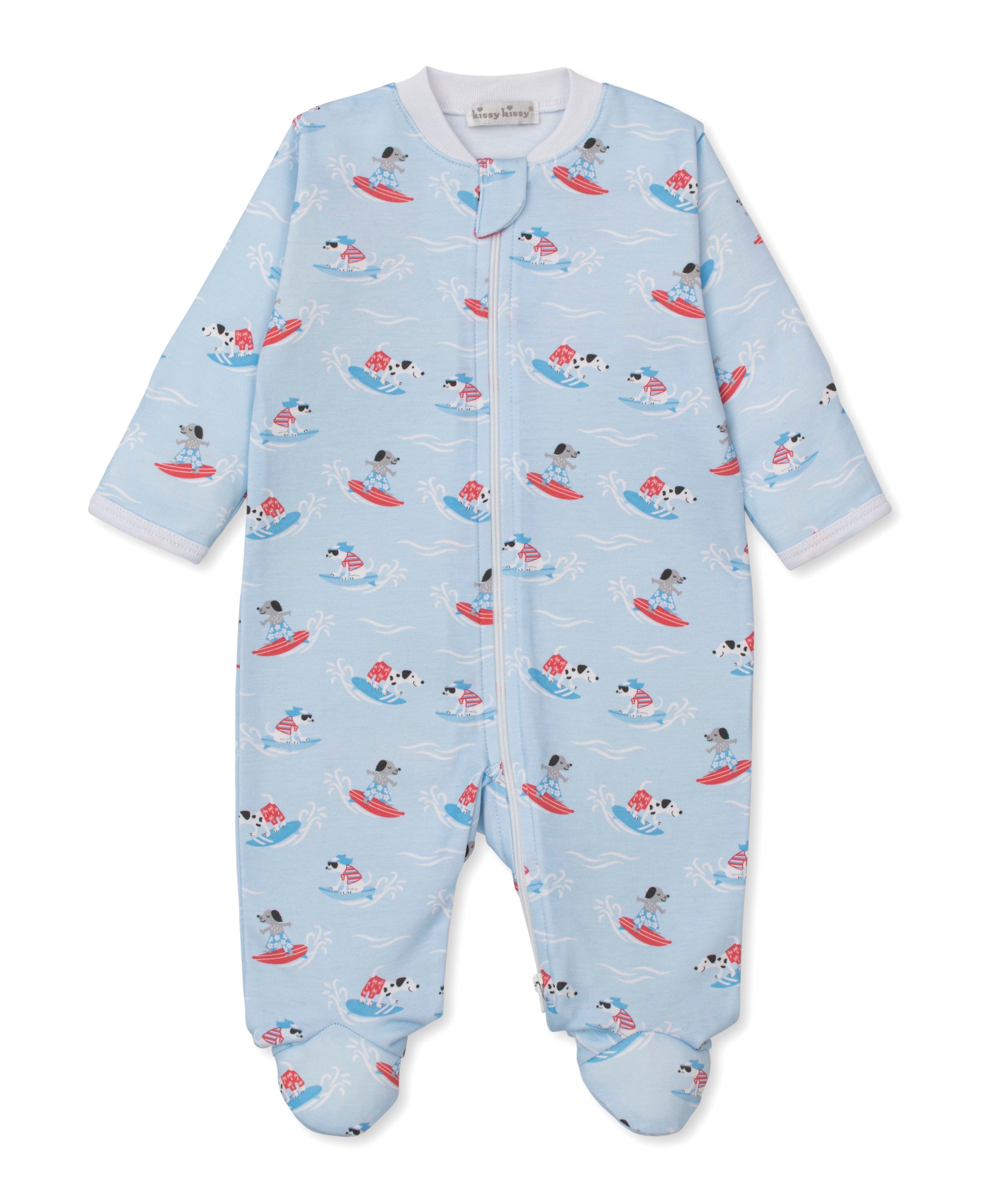 Beach Pups Zipper Footie