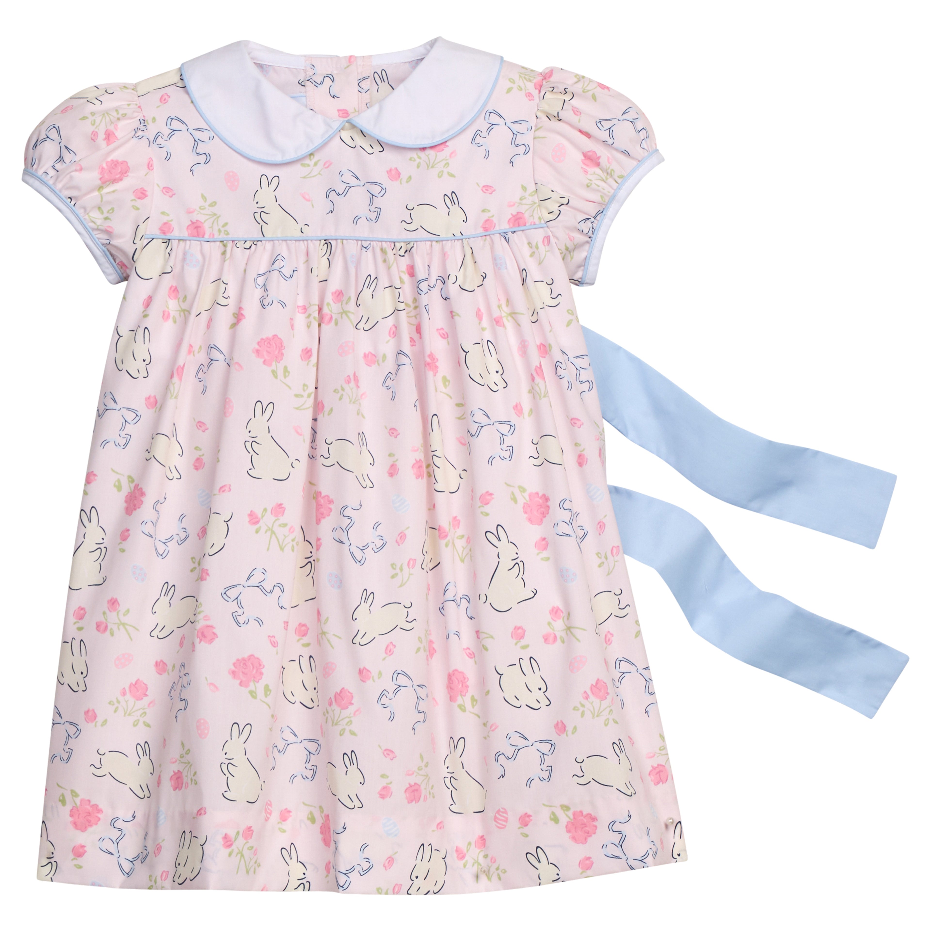 Short Sleeve Natalie Dress: Bunny Blooms