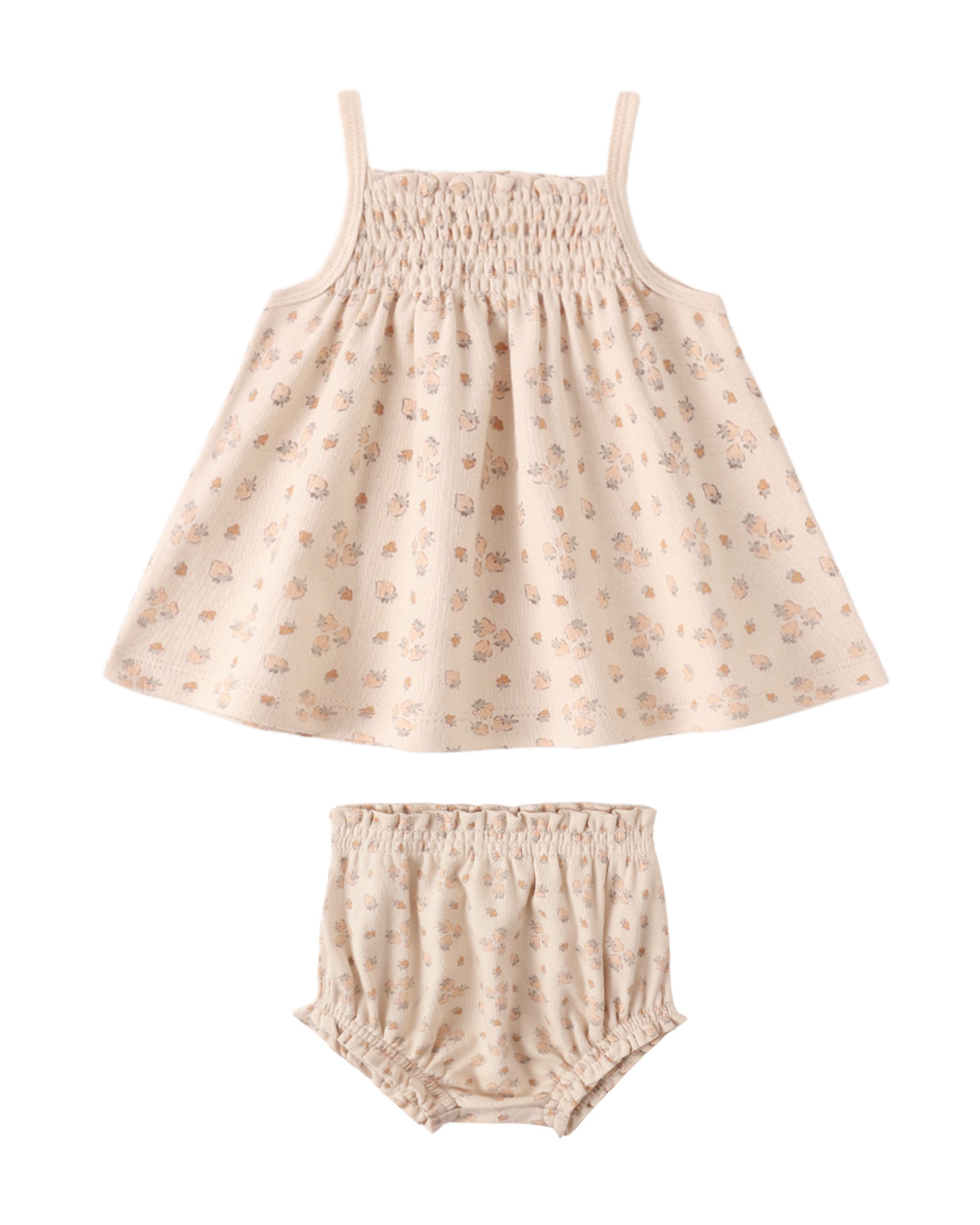 Smocked Tank + Bloomer Set: Strawberries