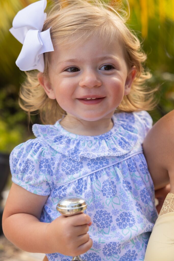 Ramona Ruffle Bubble - Pima: Handful of Hydrangeas/Worth Ave White