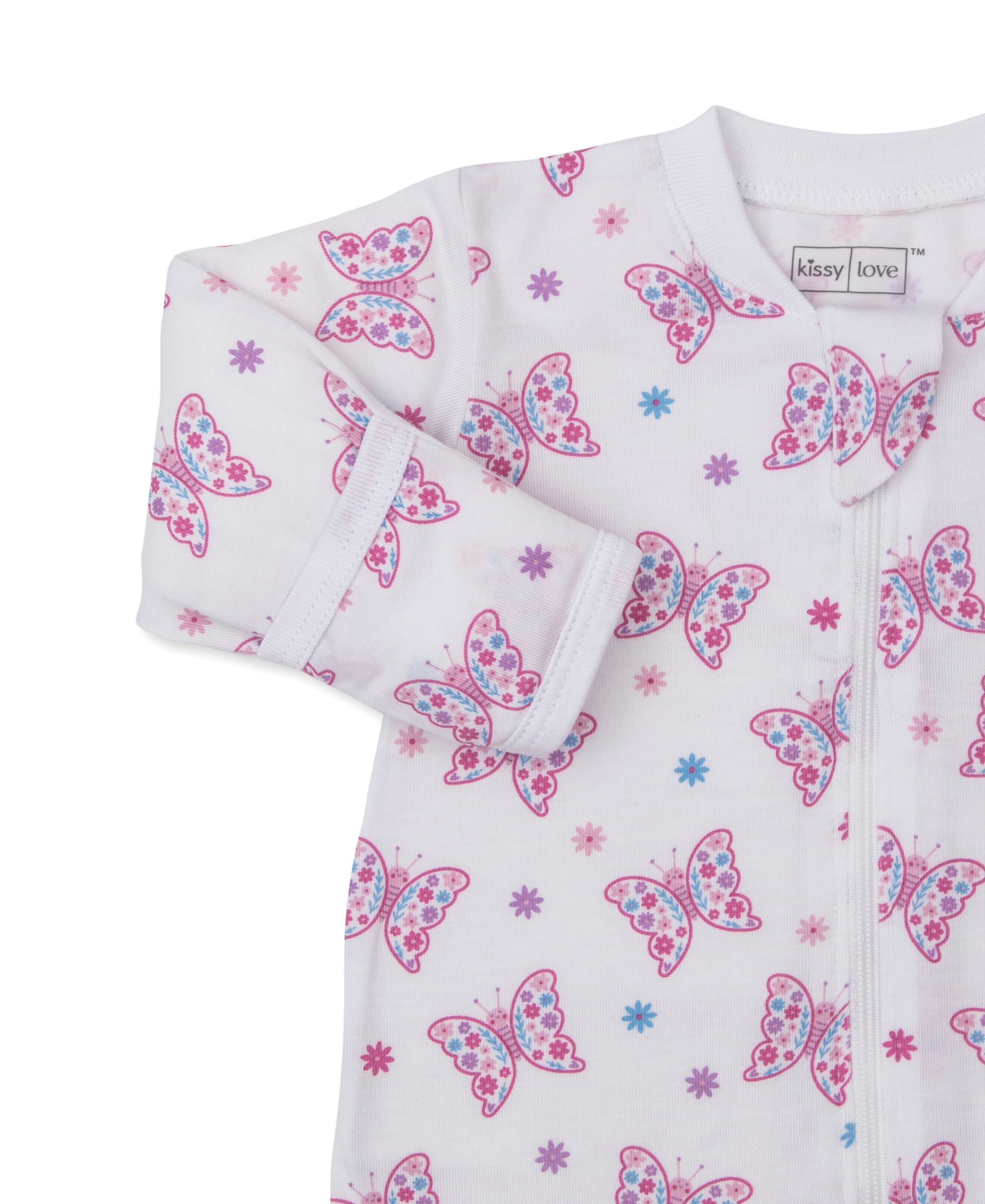 Flutterby Flowers Zipper Footie