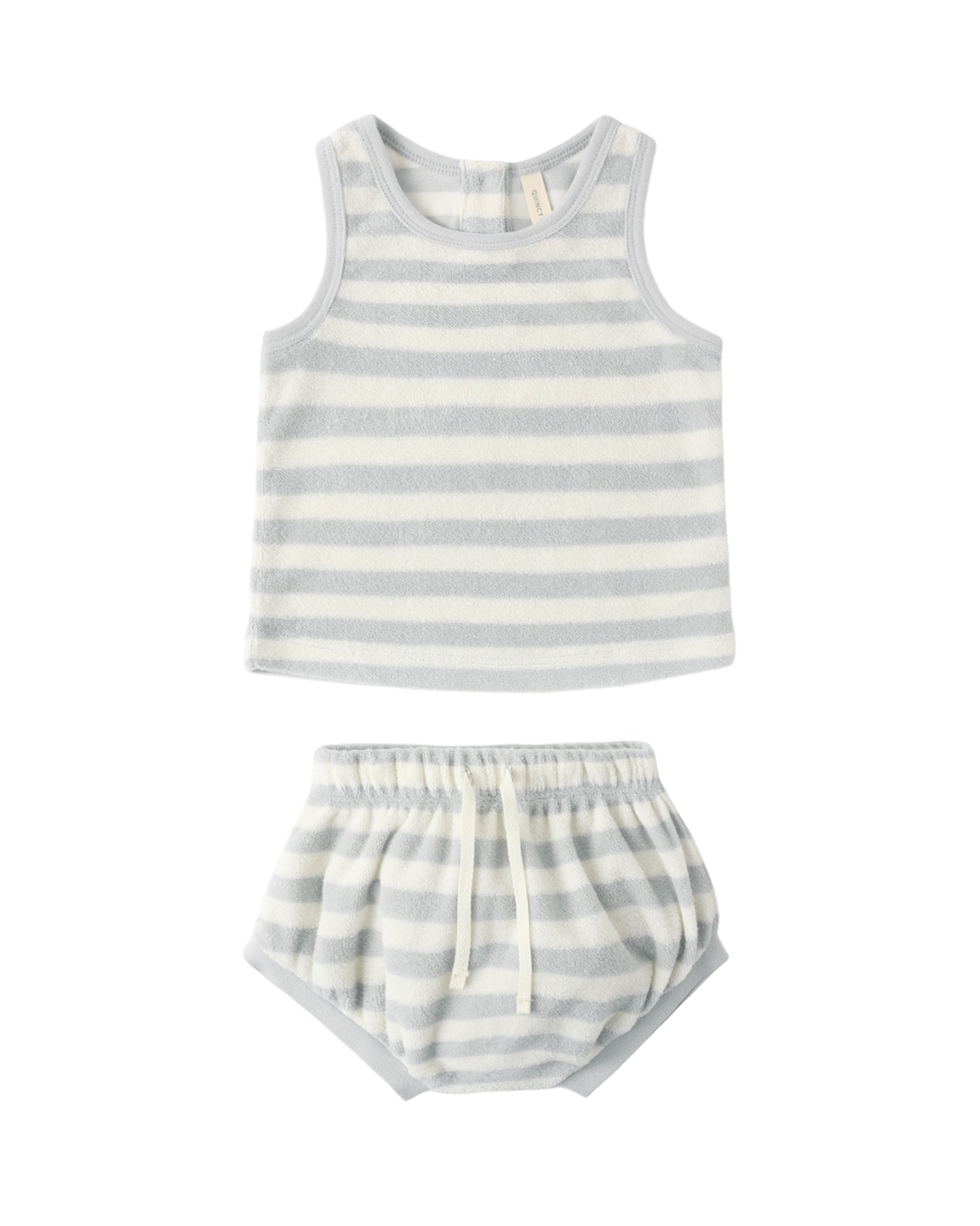 Terry Tank + Short Set: Sky Stripe