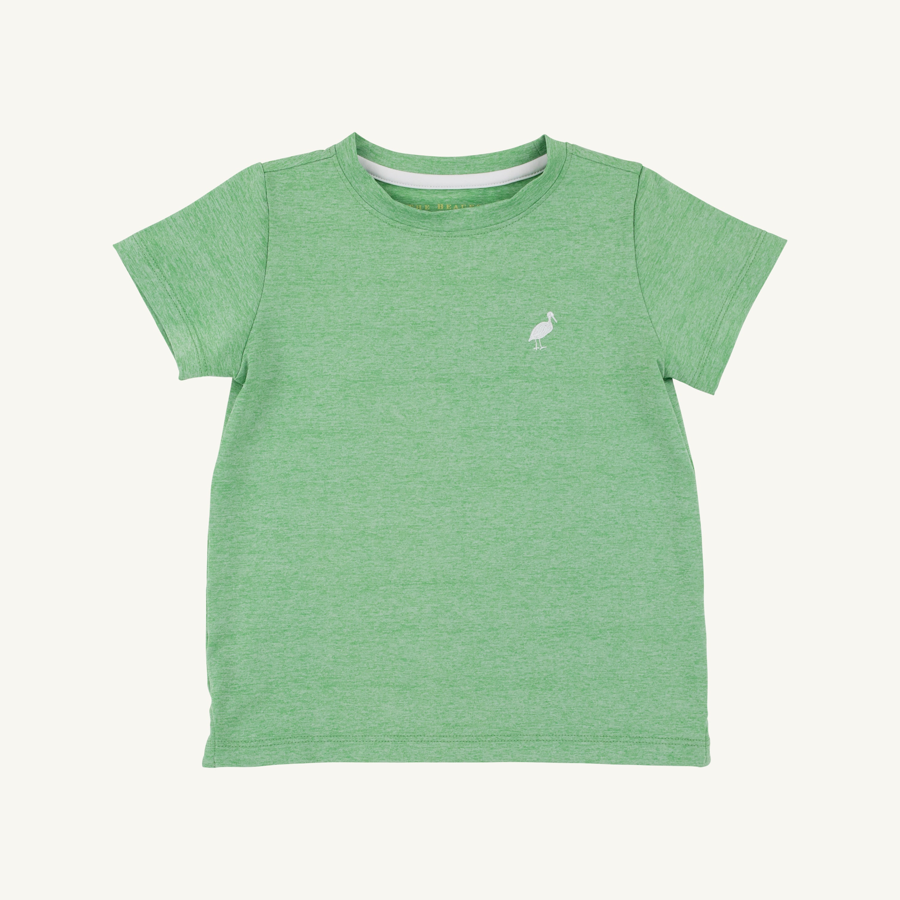 TBBC Prepletic™ Carter Crewneck: Grafton Green (Heathered)/Worth Ave White