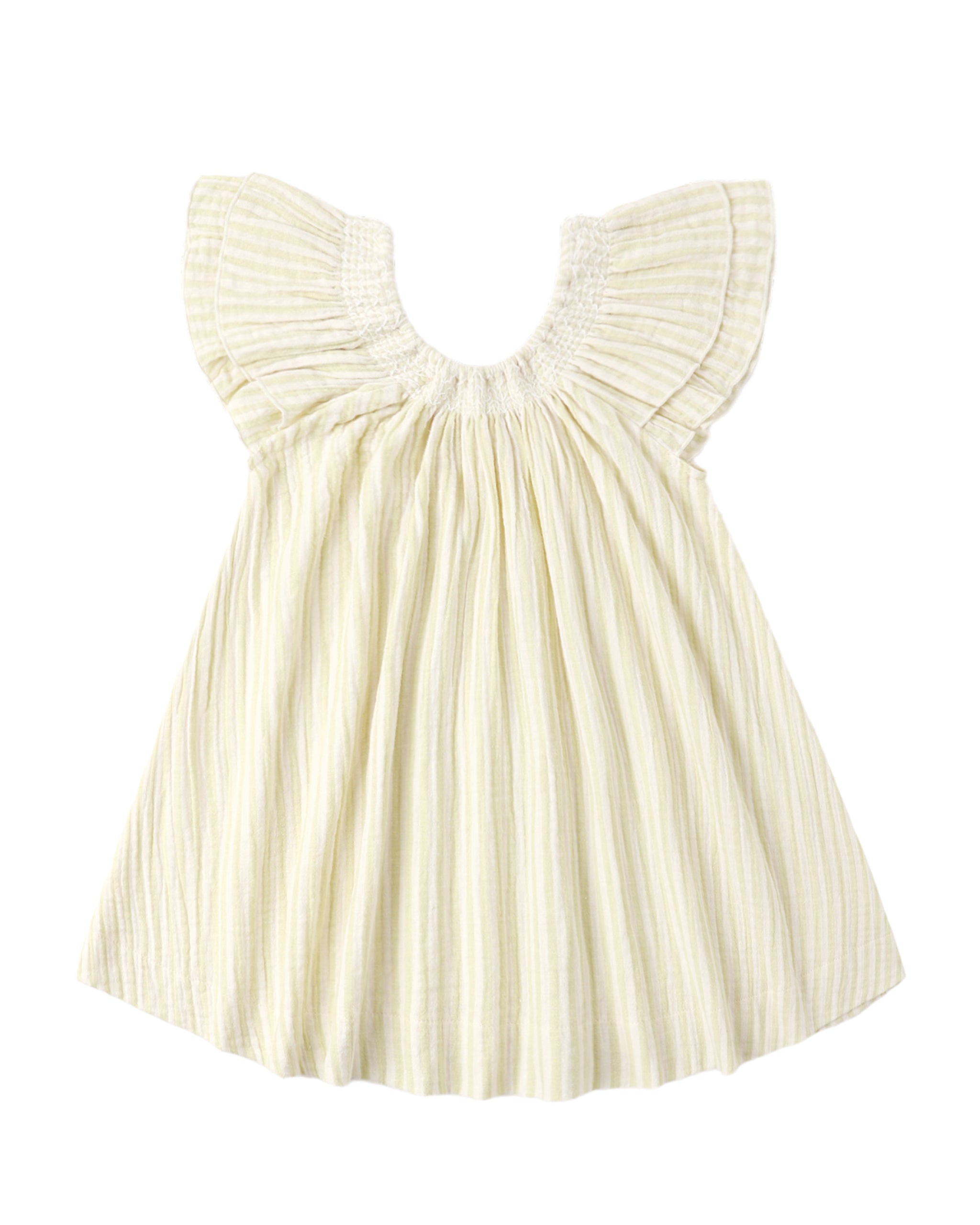 Lucia Dress: Citron Stripe