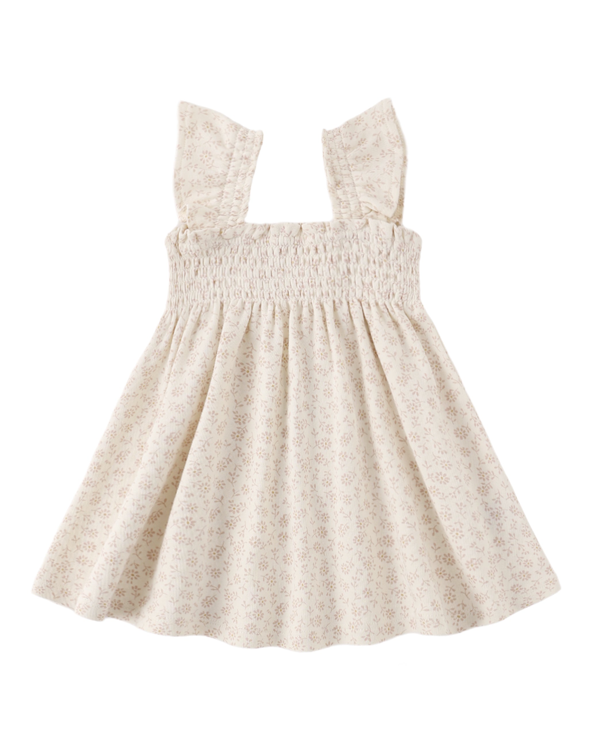 Ditsy Smocked Jersey Dress