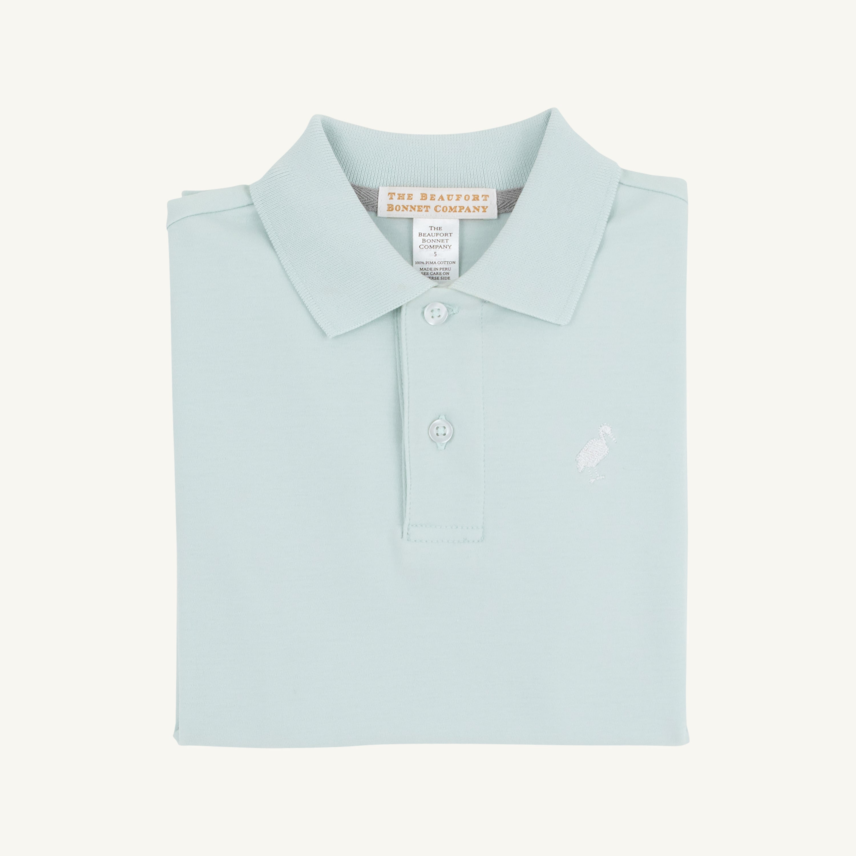 TBBC SS Pima Prim And Proper Polo: Old Greenwich Green/Worth Ave White