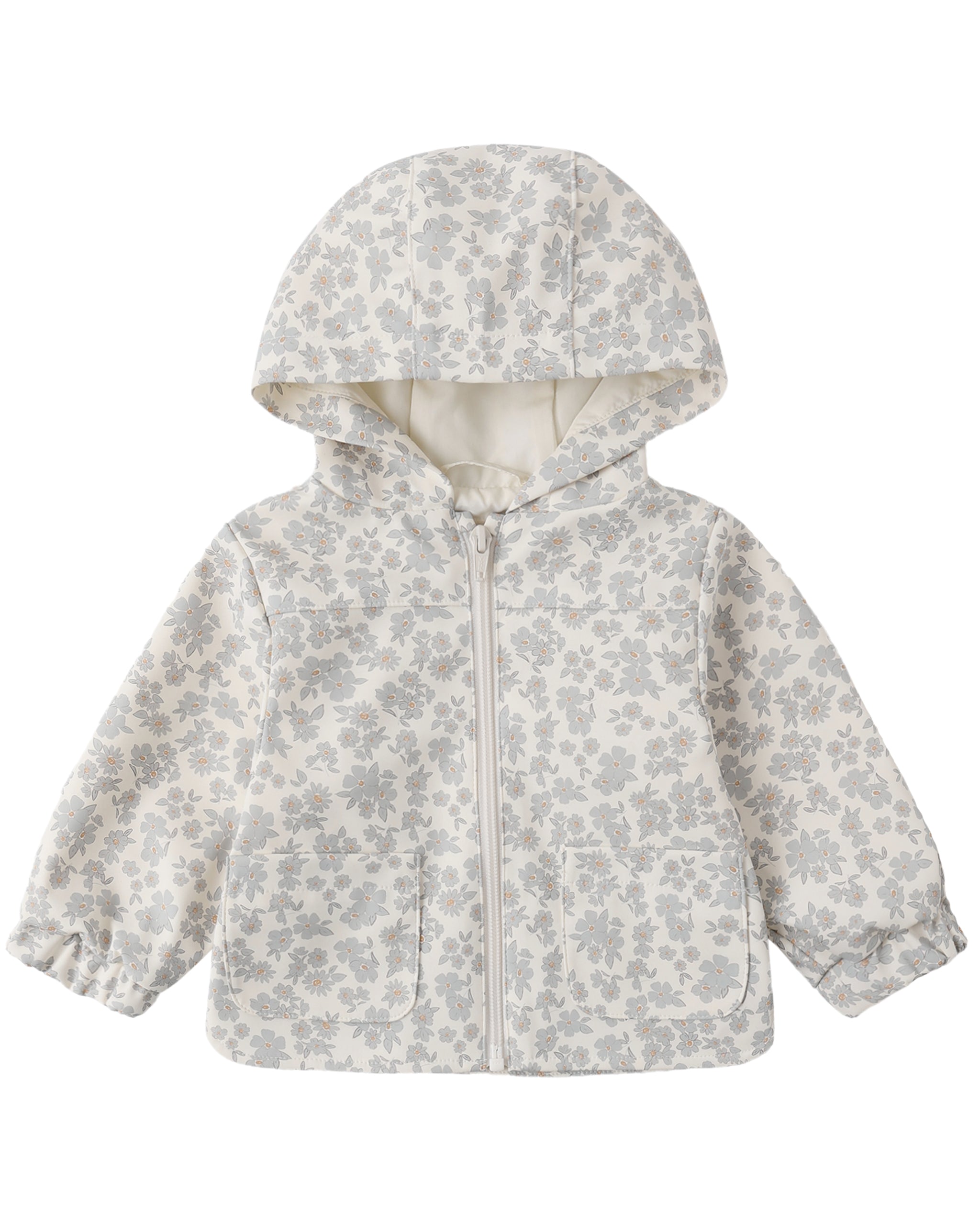Rain Coat: Blue Floral