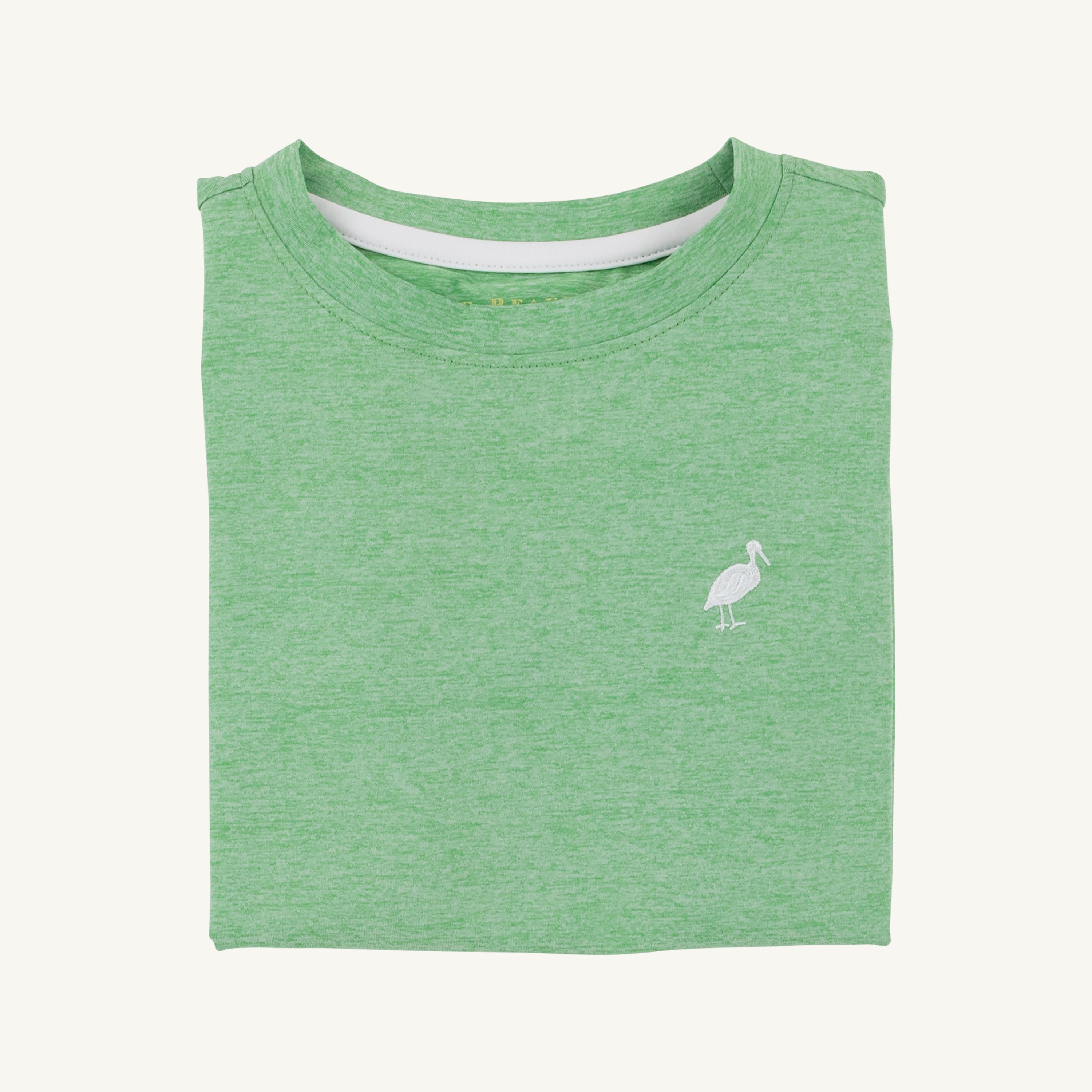TBBC Prepletic™ Carter Crewneck: Grafton Green (Heathered)/Worth Ave White