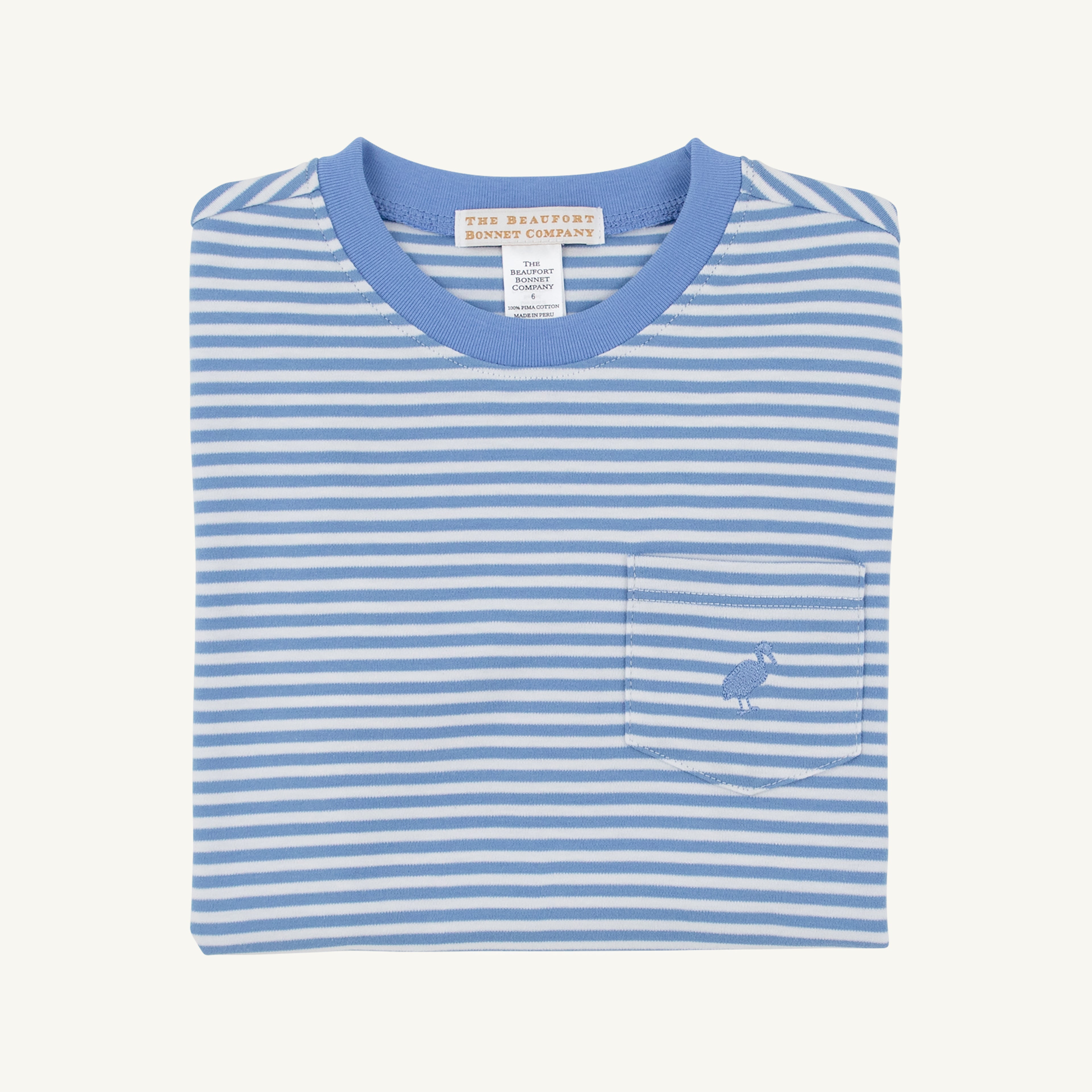 TBBC Carter Crewneck: Sunrise Blvd Blue Stripe/Sunrise Blvd Blue