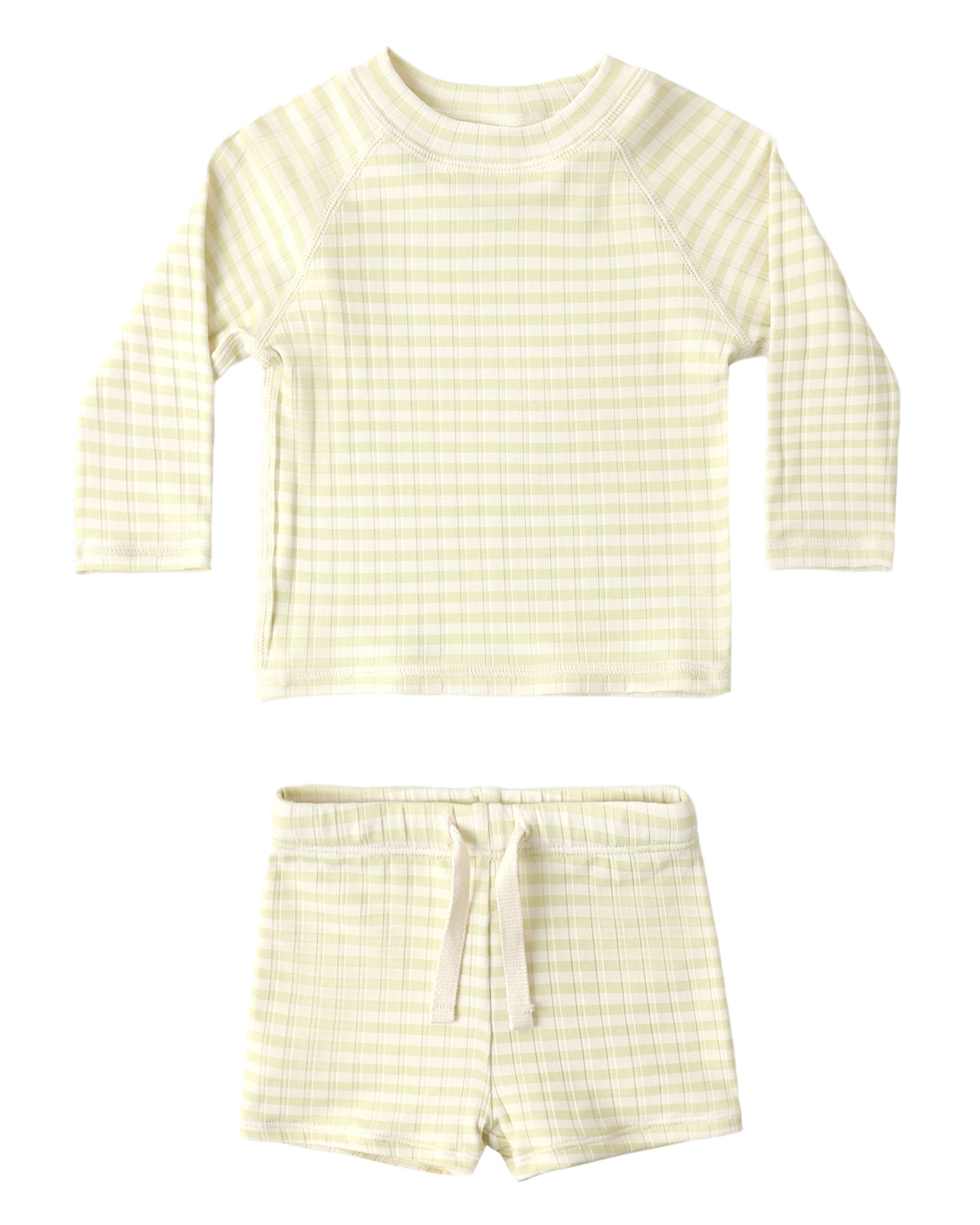 Boys Rasguard Set: Citron Stripe