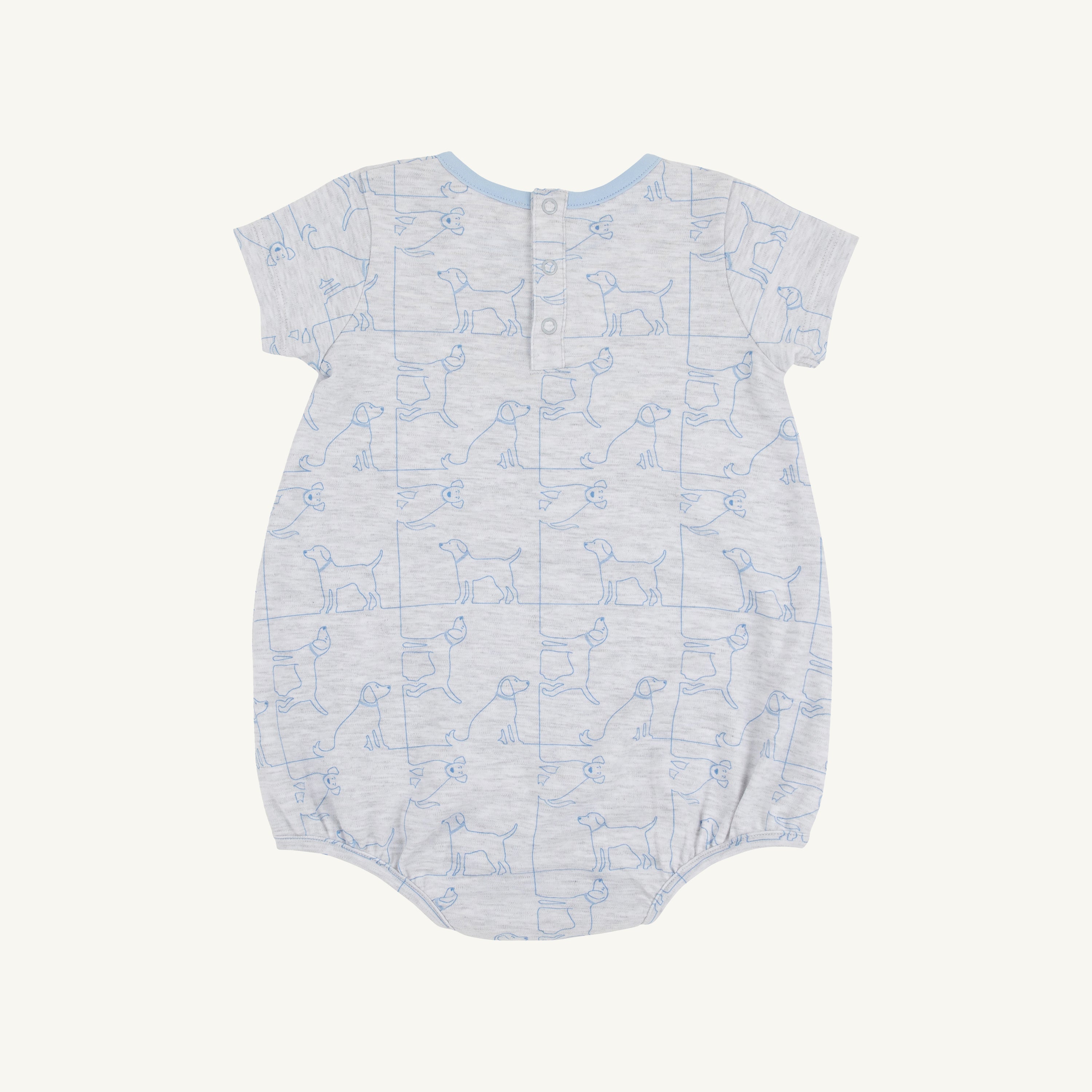 TBBC Pima Short Sleeve Patton Play Bubble: Puppy Puzzle/Beale Street Blue