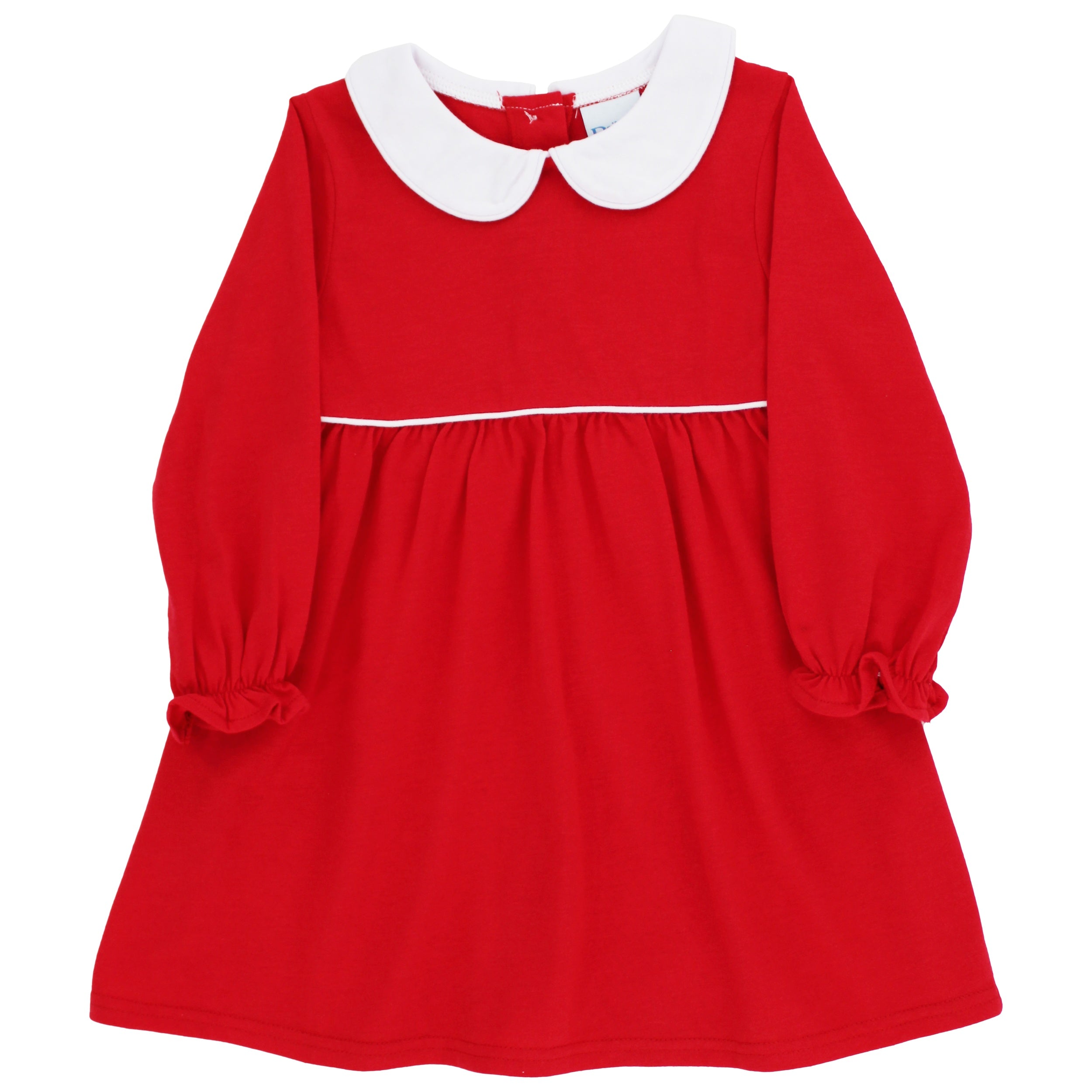 LS Peter Pan Knit Dress: Red
