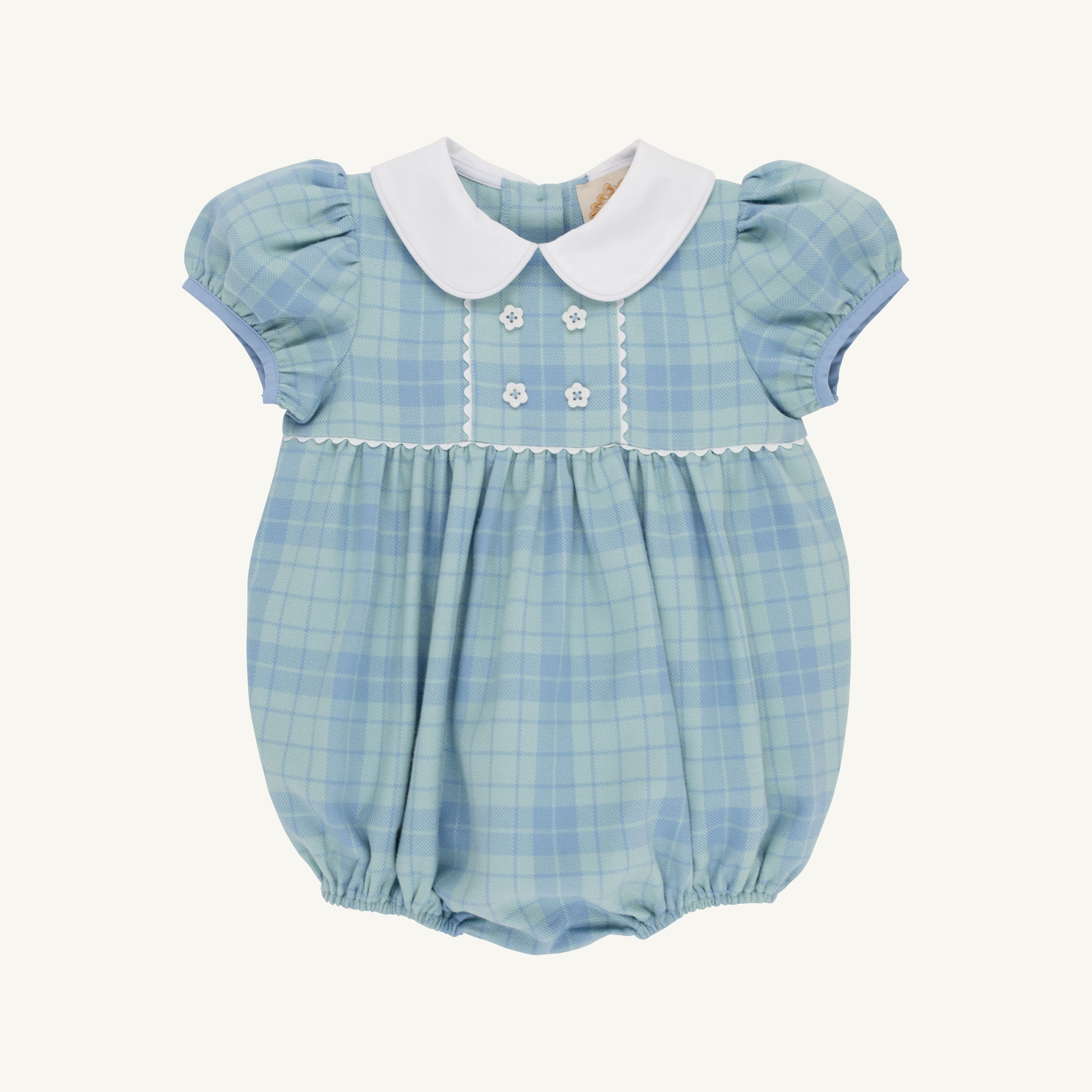 TBBC Cindy Lou Bubble- Woven Yarn: Audubon Park Plaid/Worth Ave White