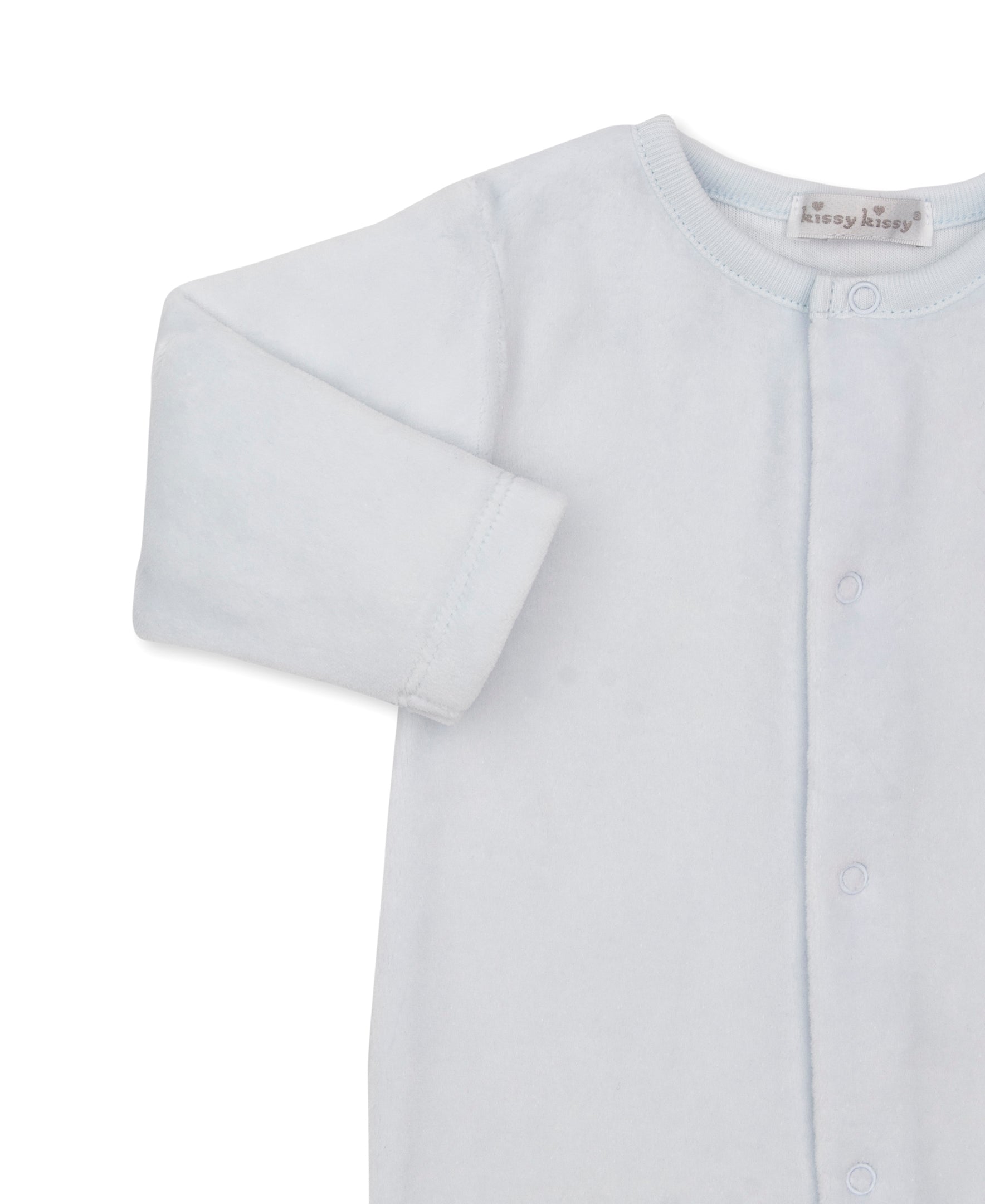 Toot Toot Embroidered Velour Footie
