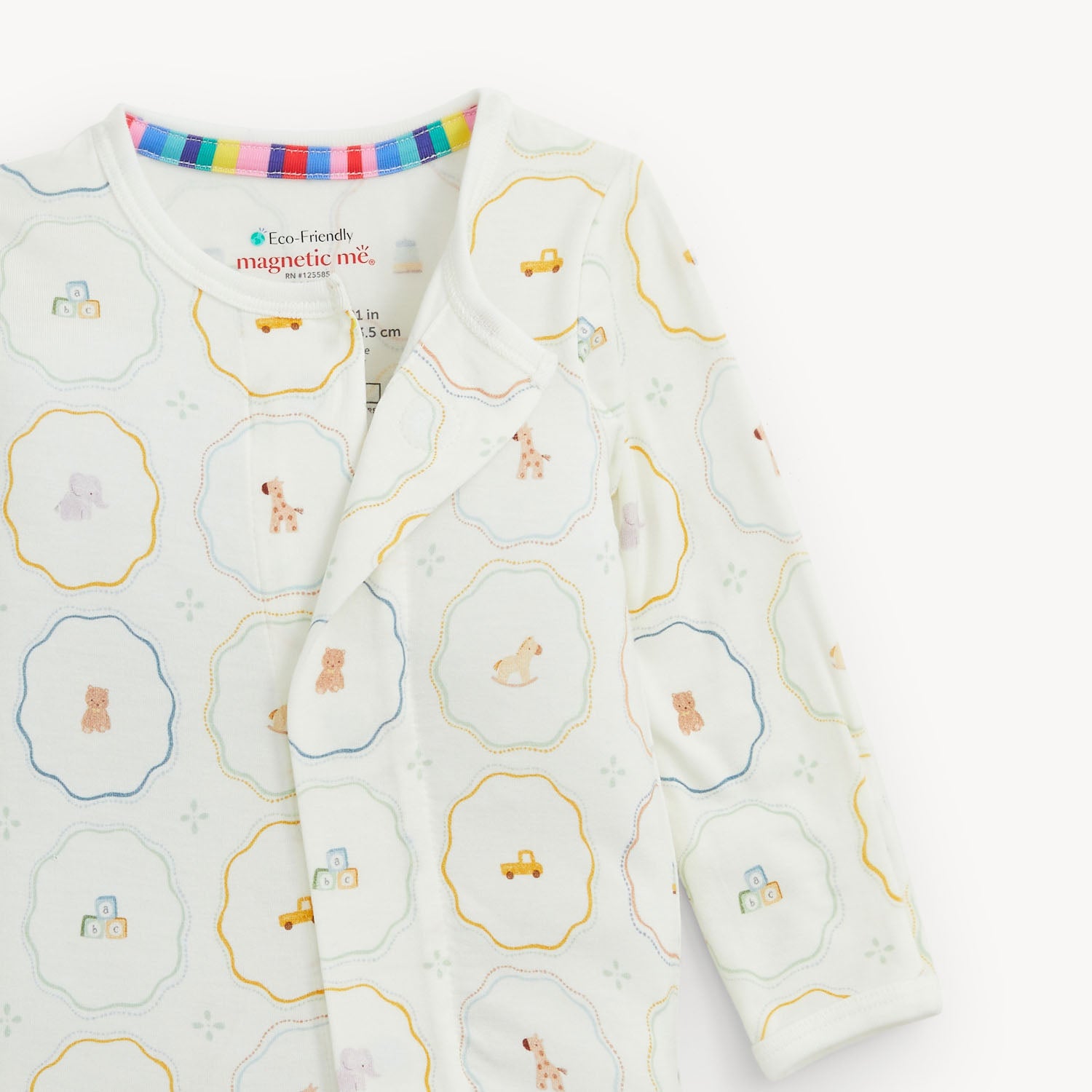 Nursery Magic Magnetic Modal Footie: Cream