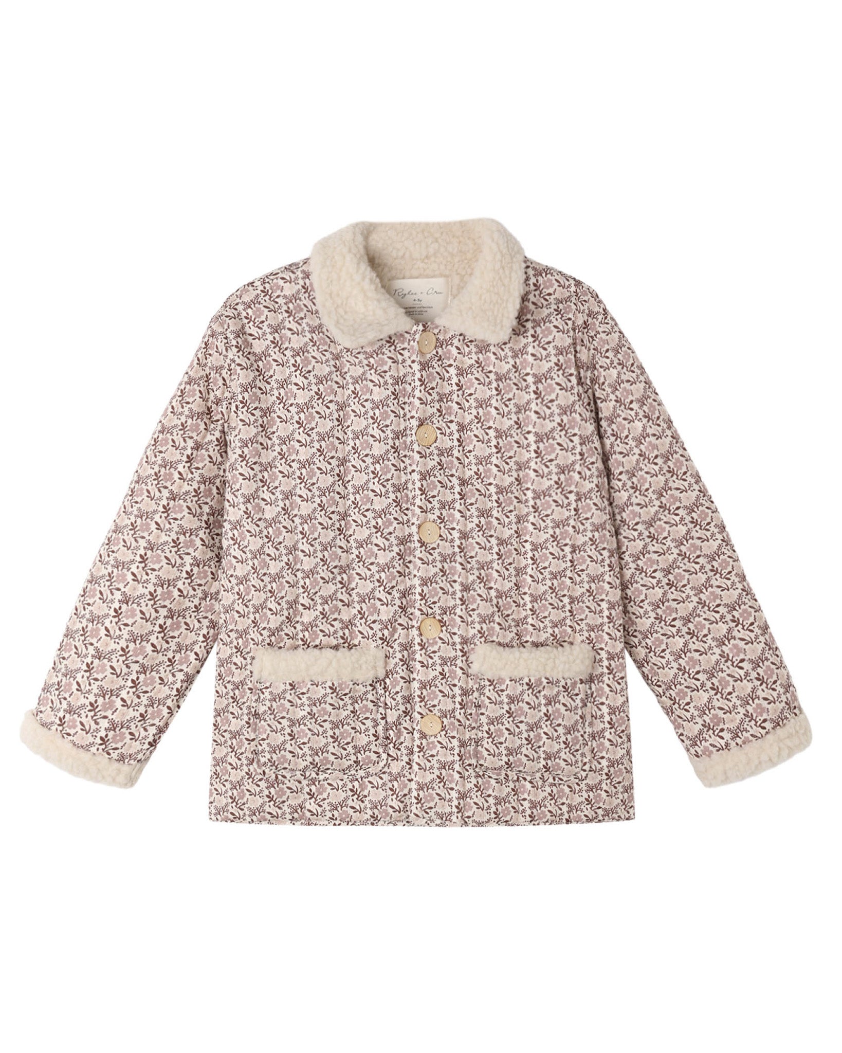 Quilted Collared Coat: Primrose