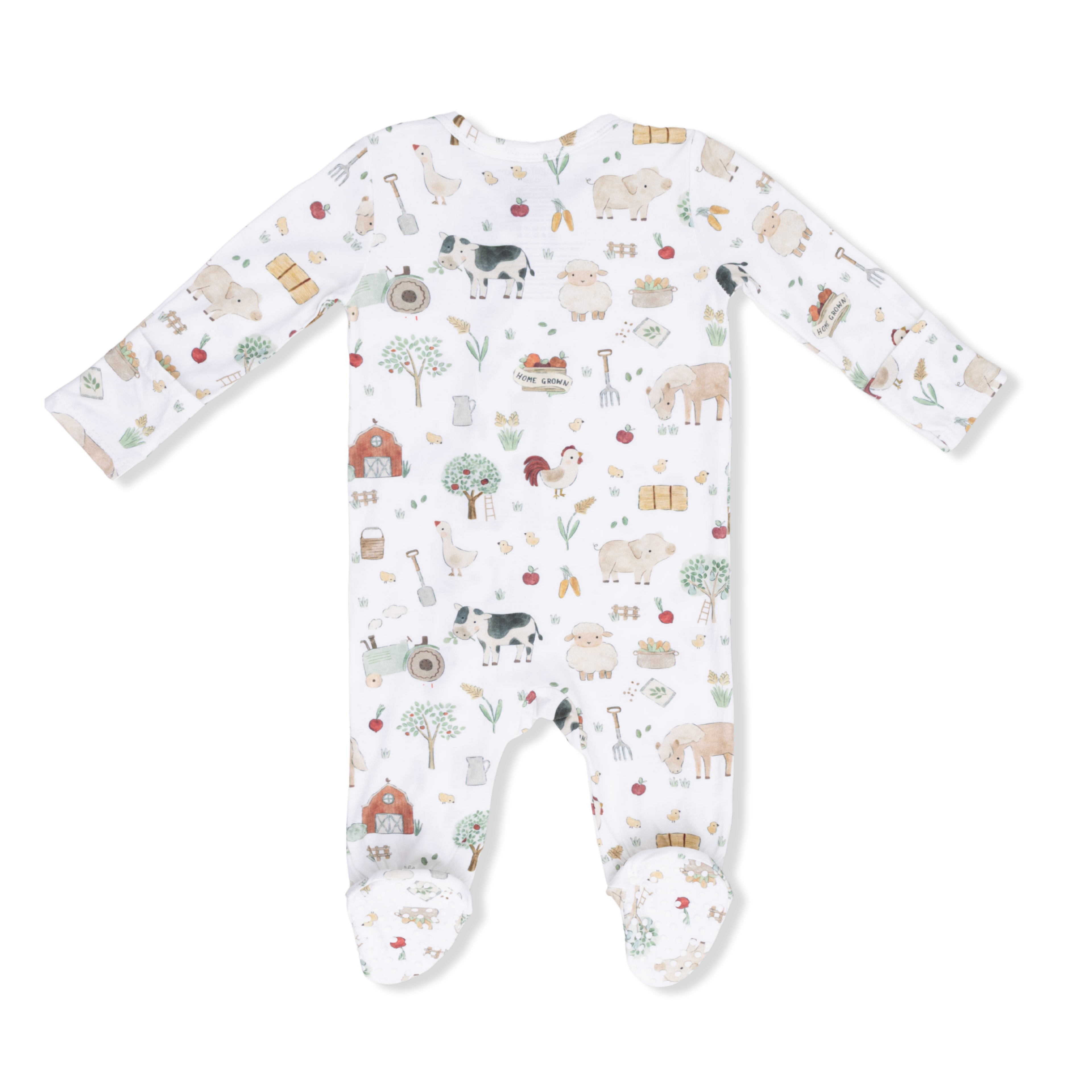 Cute Farm Animals Uni 2 Way Zipper Footie