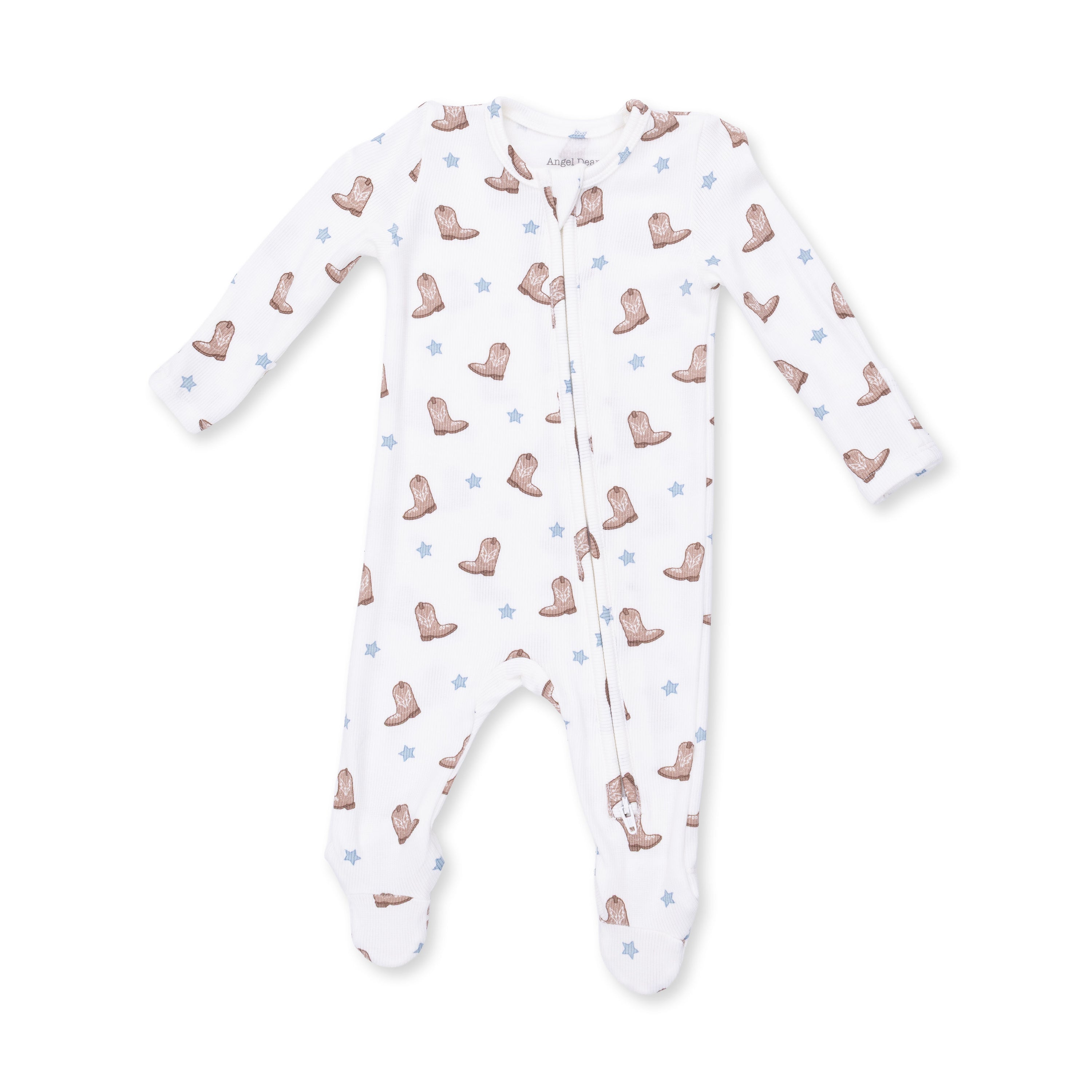 Mini Cowboy Boots 2 Way Zipper Footie
