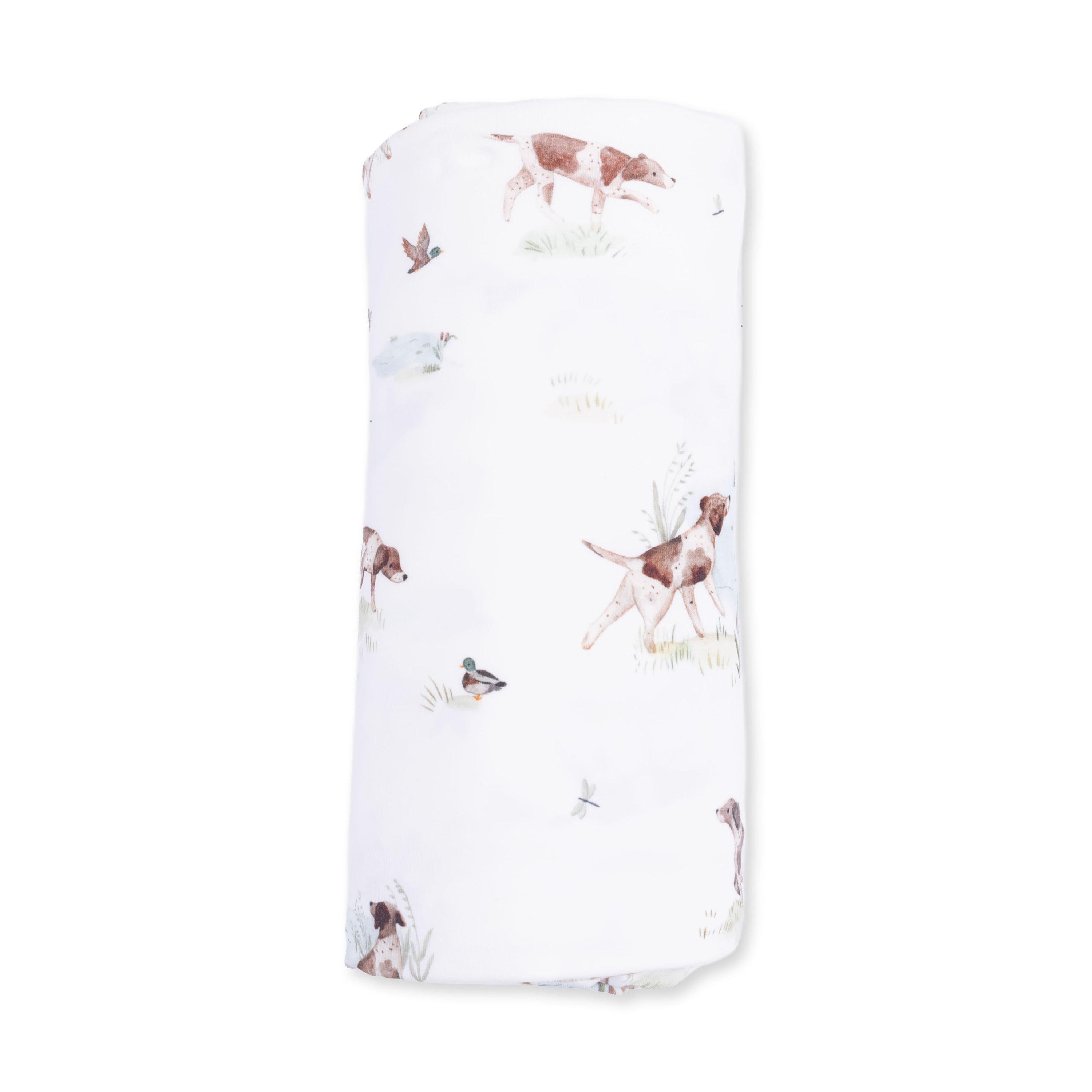 Pointer Pups And Duck Buddies Swaddle Blanket
