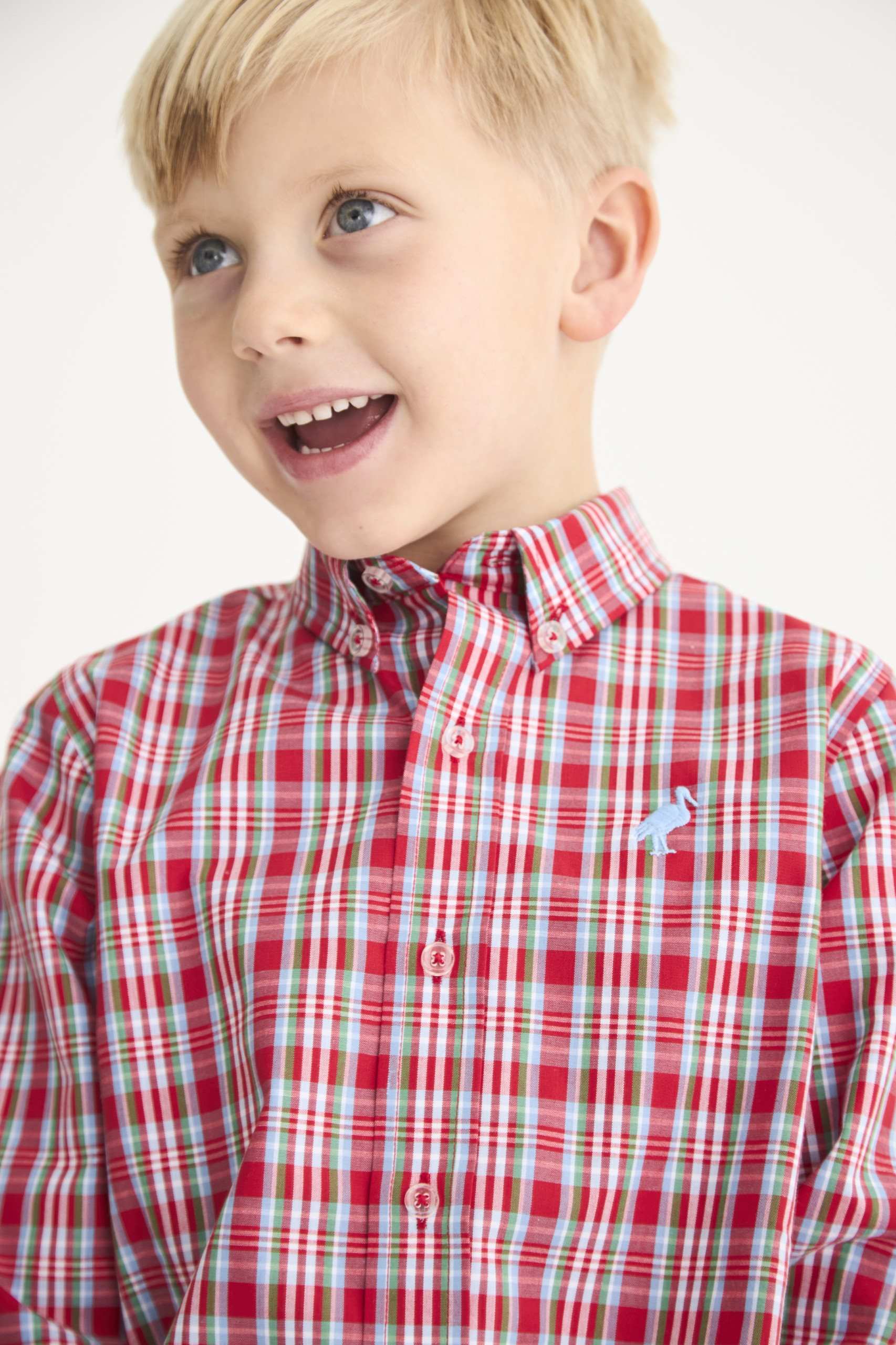 TBBC Deans List Dress Shirt: Woodspoint Plaid/Barrington Blue