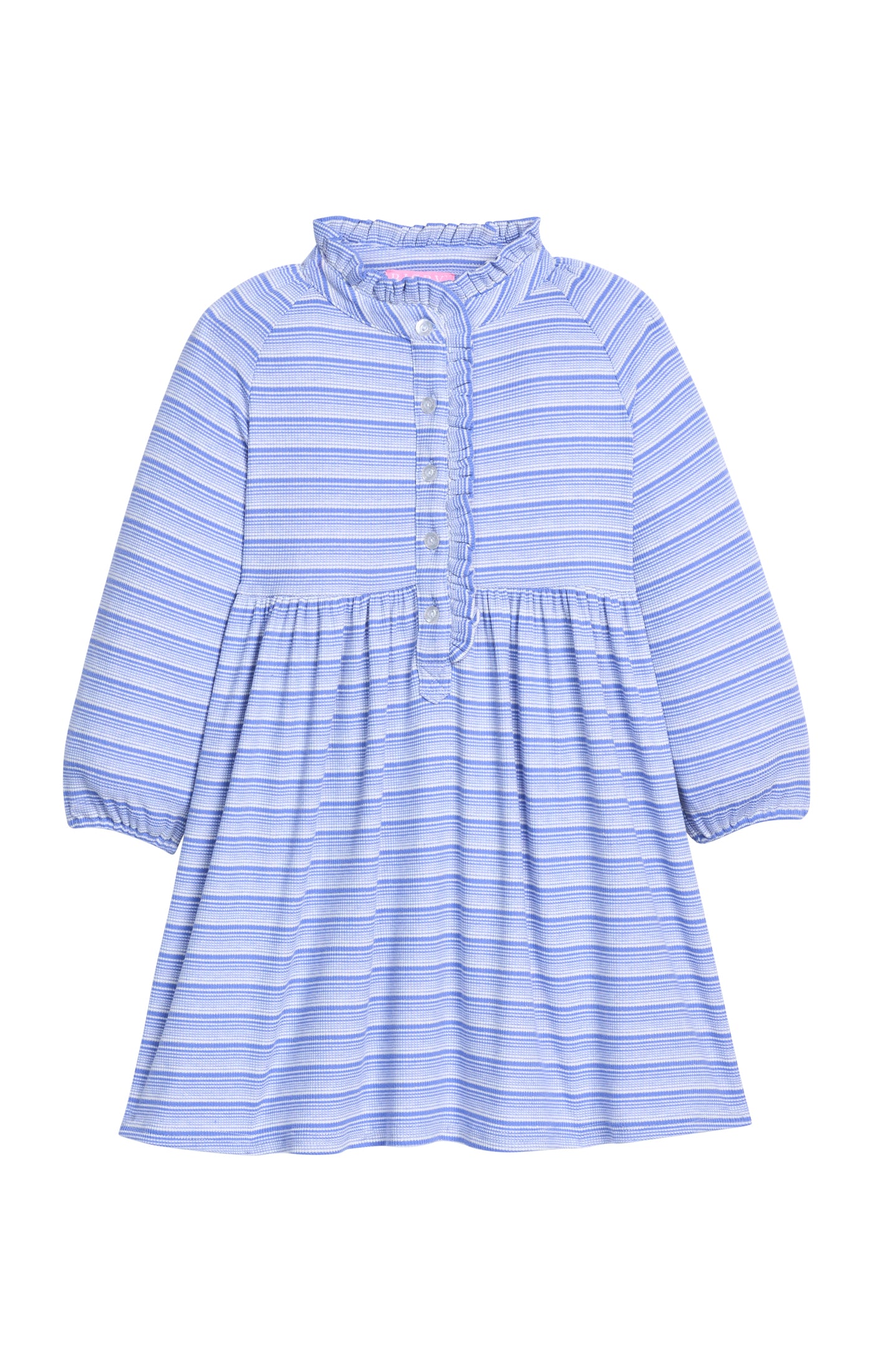 Amelia Dress: Blue Sparkle Stripe