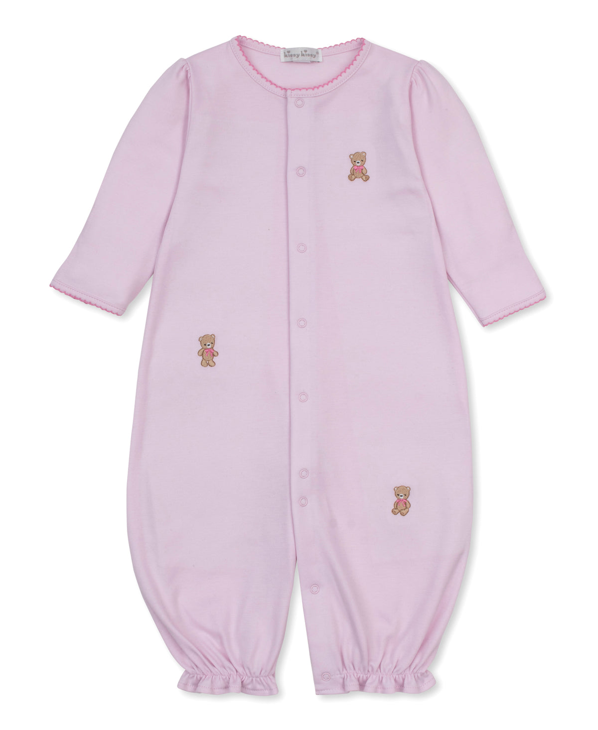 Teddy Bear Club Embroidered Converter Gown: Light Pink