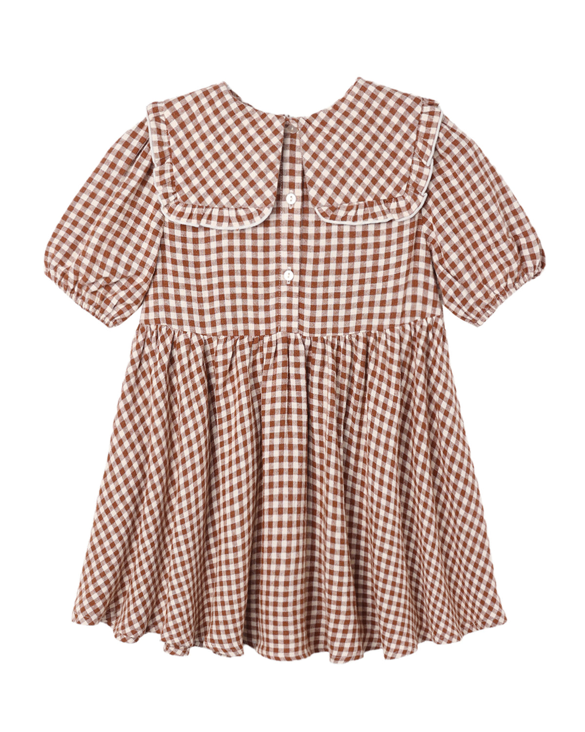 Camille Dress: Brick Check