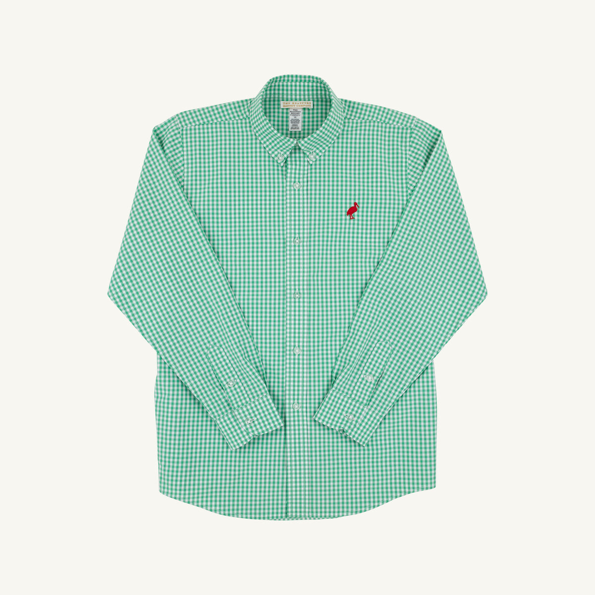 Deans List Dress Shirt: Gibson Island Green Mini Gingham/Richmond Red