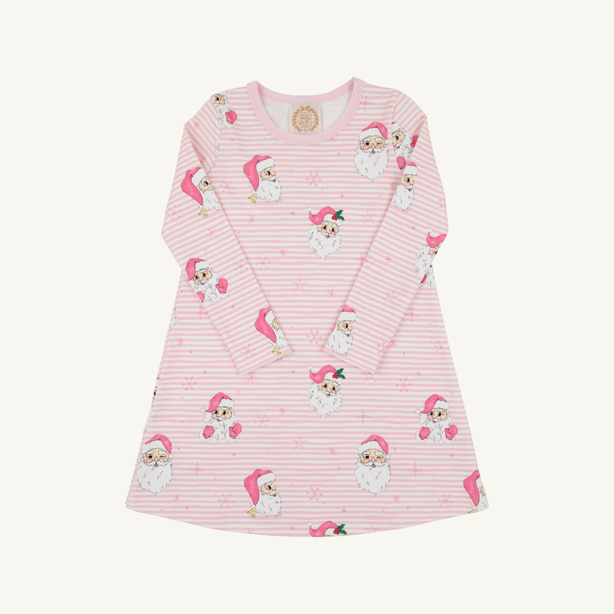 TBBC Long Sleeve Polly Play Dress - Heavy Weight: Dear Santa