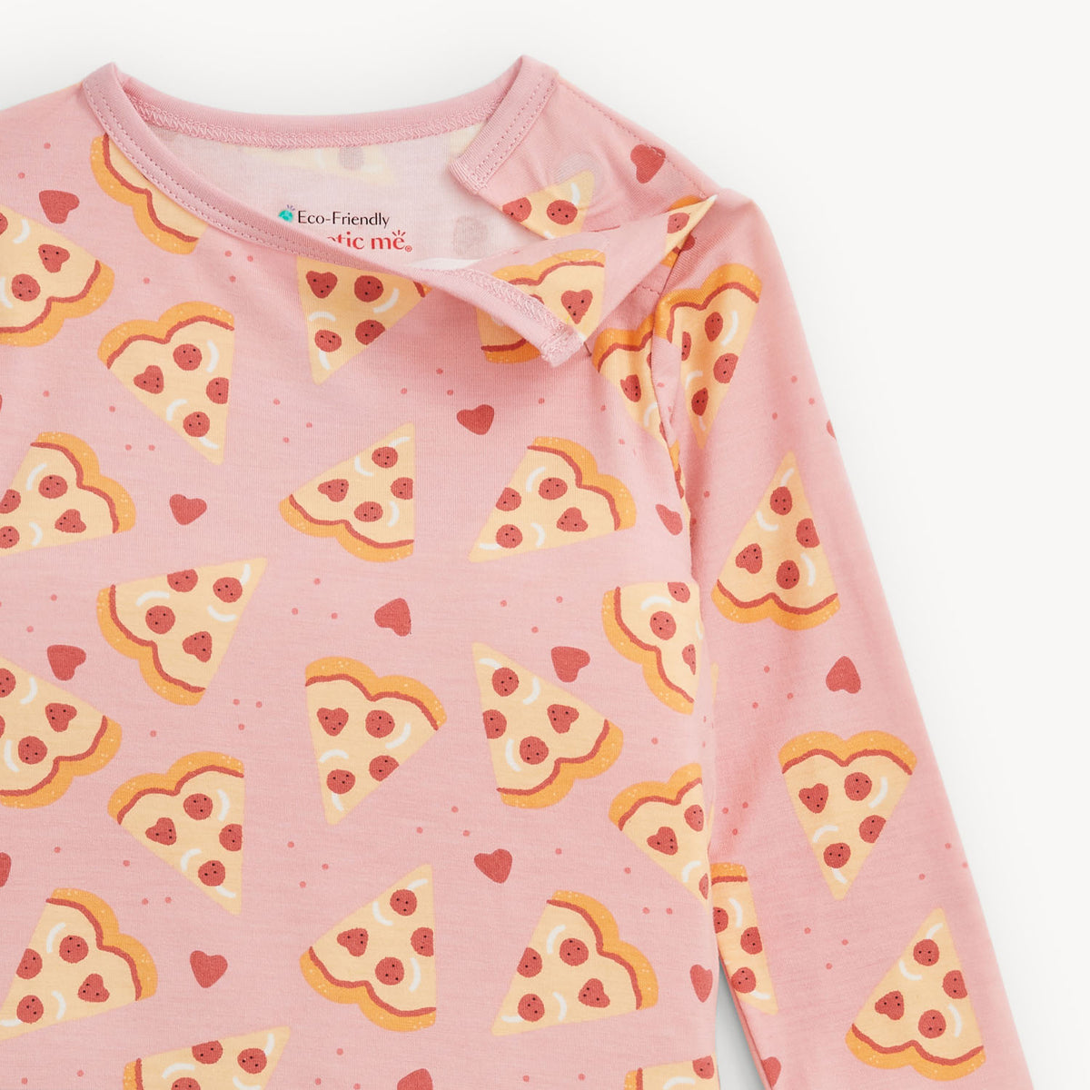 Pizza My Heart Pink Modal LS Long Pant PJs