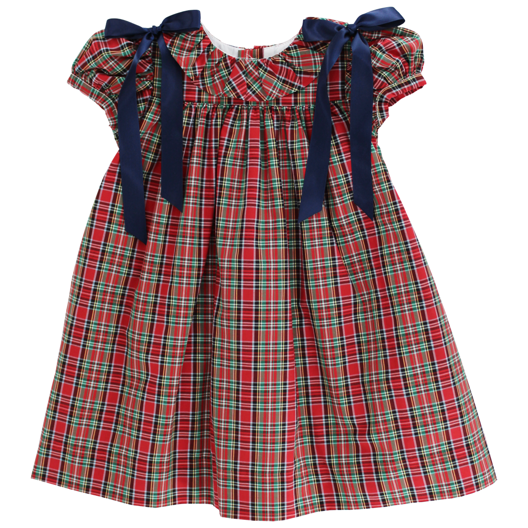 Tartan with Navy Cord Float Dress