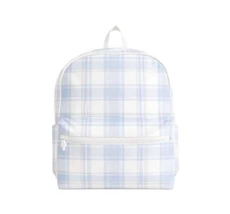 Blue Plaid Backpack