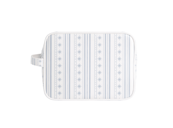 Starlight Stripes Small Cosmetic Pouch: Blue