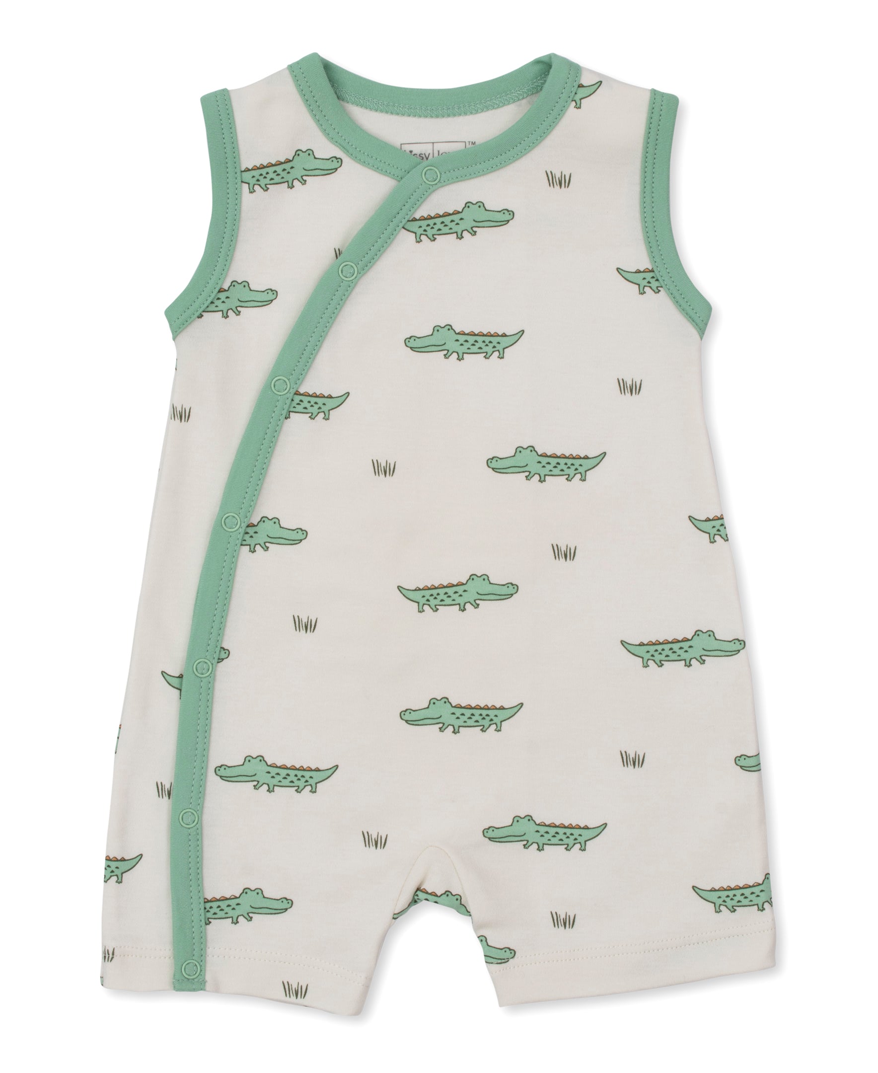 Crocodile Walk Baby Boy Sleeveless Playsuit