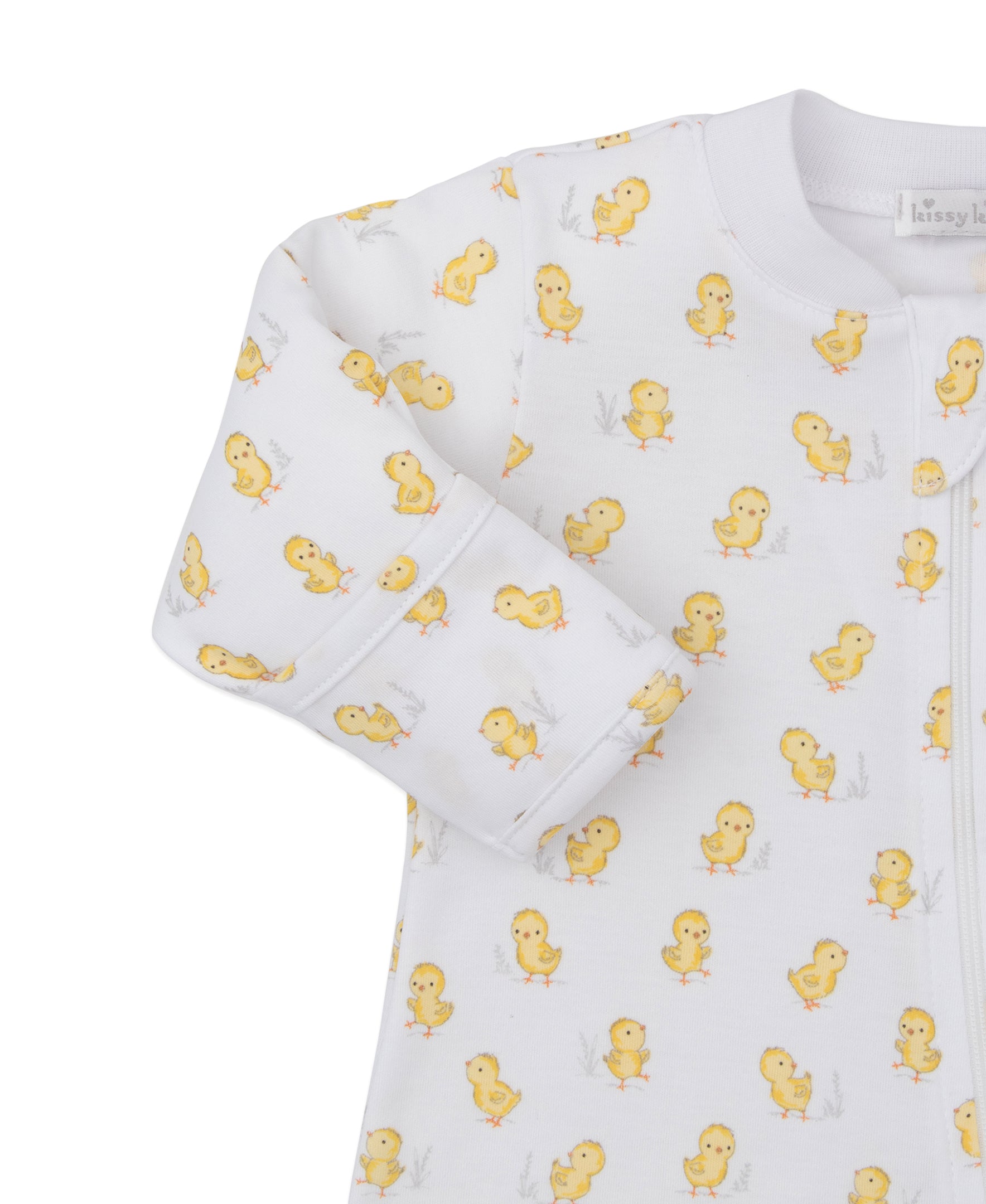 Cheery Chicks Printed Zippered Footie
