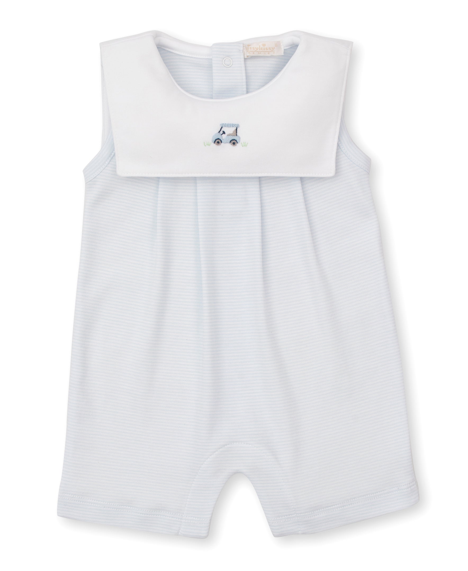 Premier Fairways Sleeveless Playsuit: Light Blue Stripe