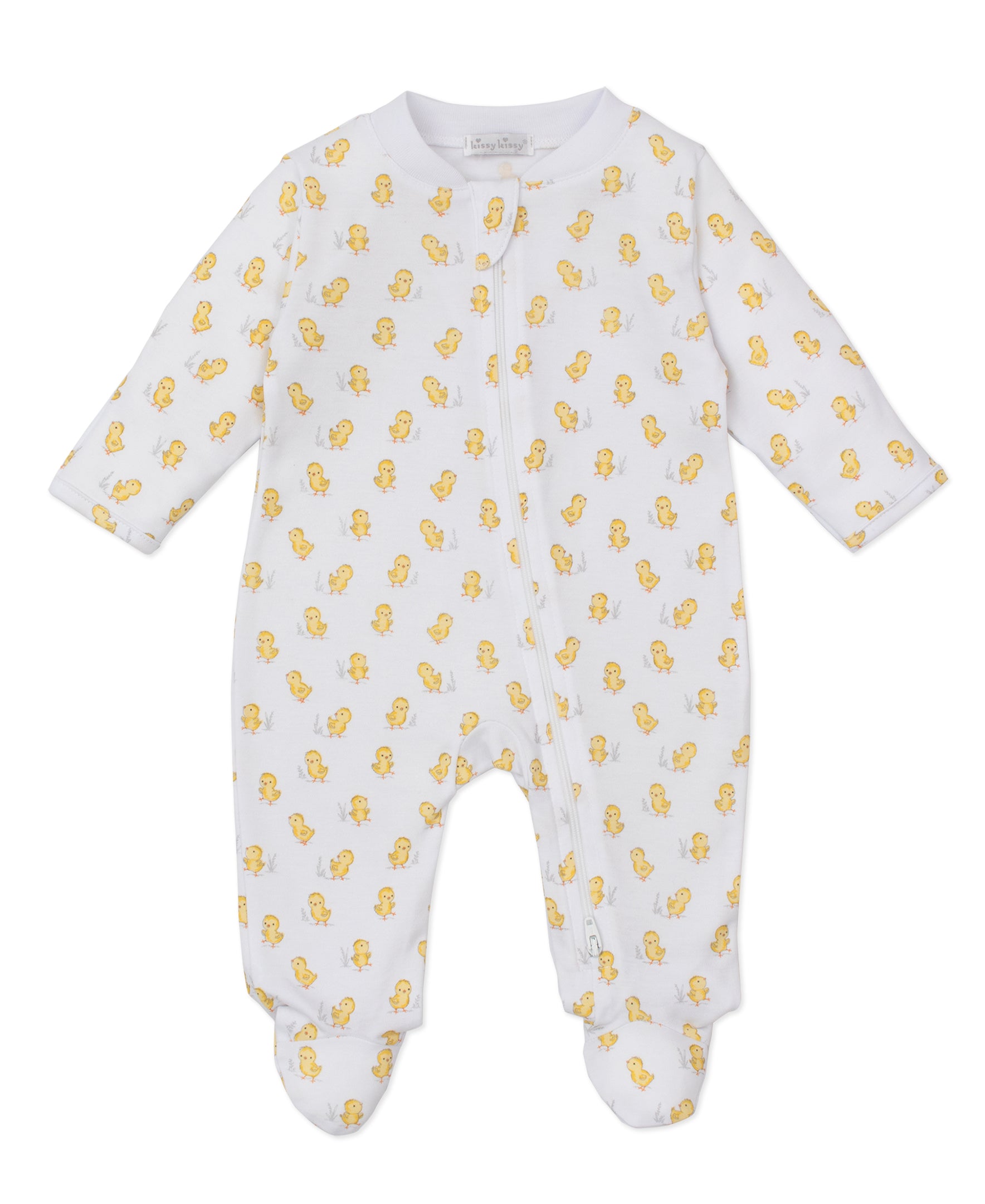 Cheery Chicks Printed Zippered Footie