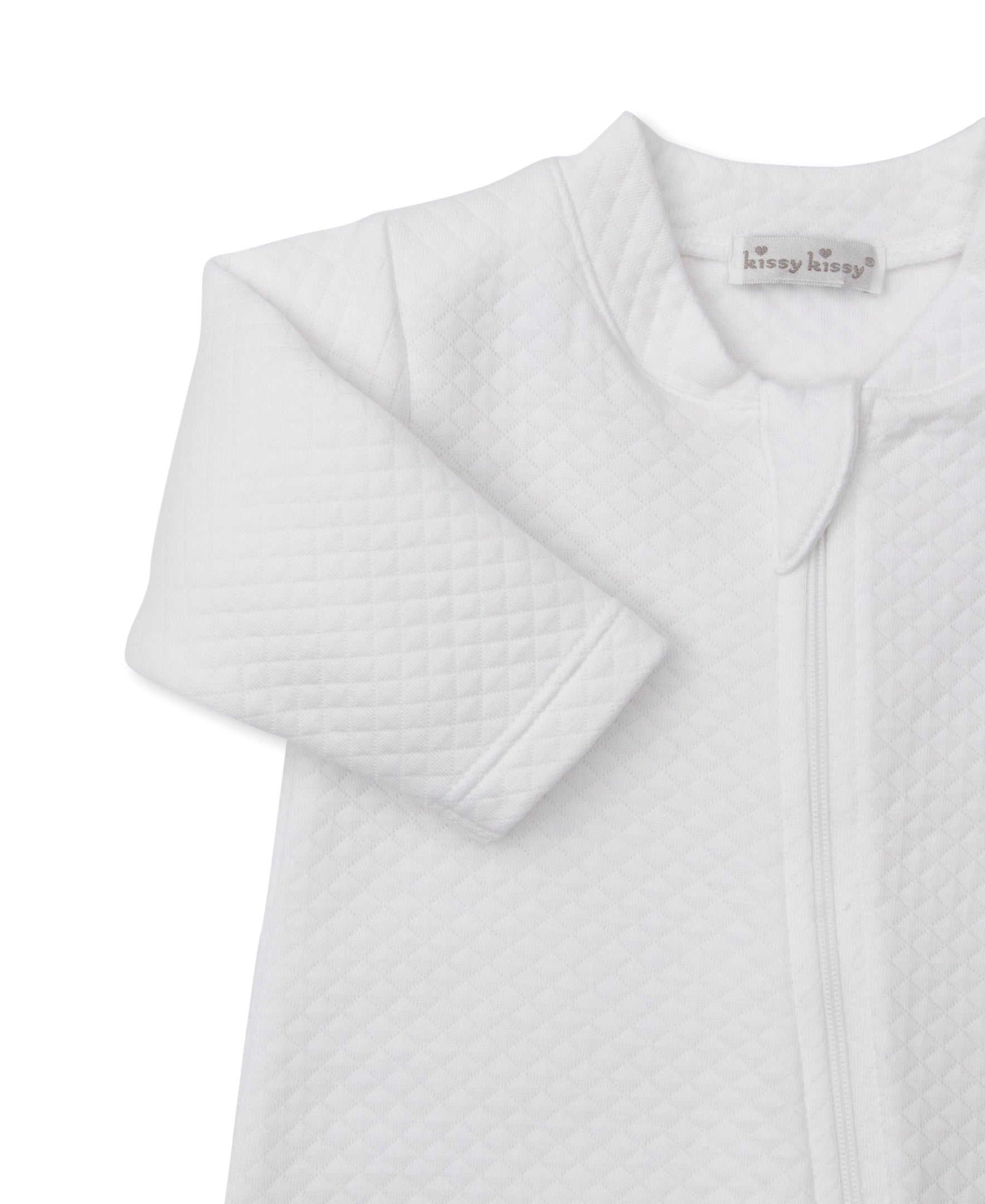 Teddy Bear Time Embroidered Jacquard Zipper Footie