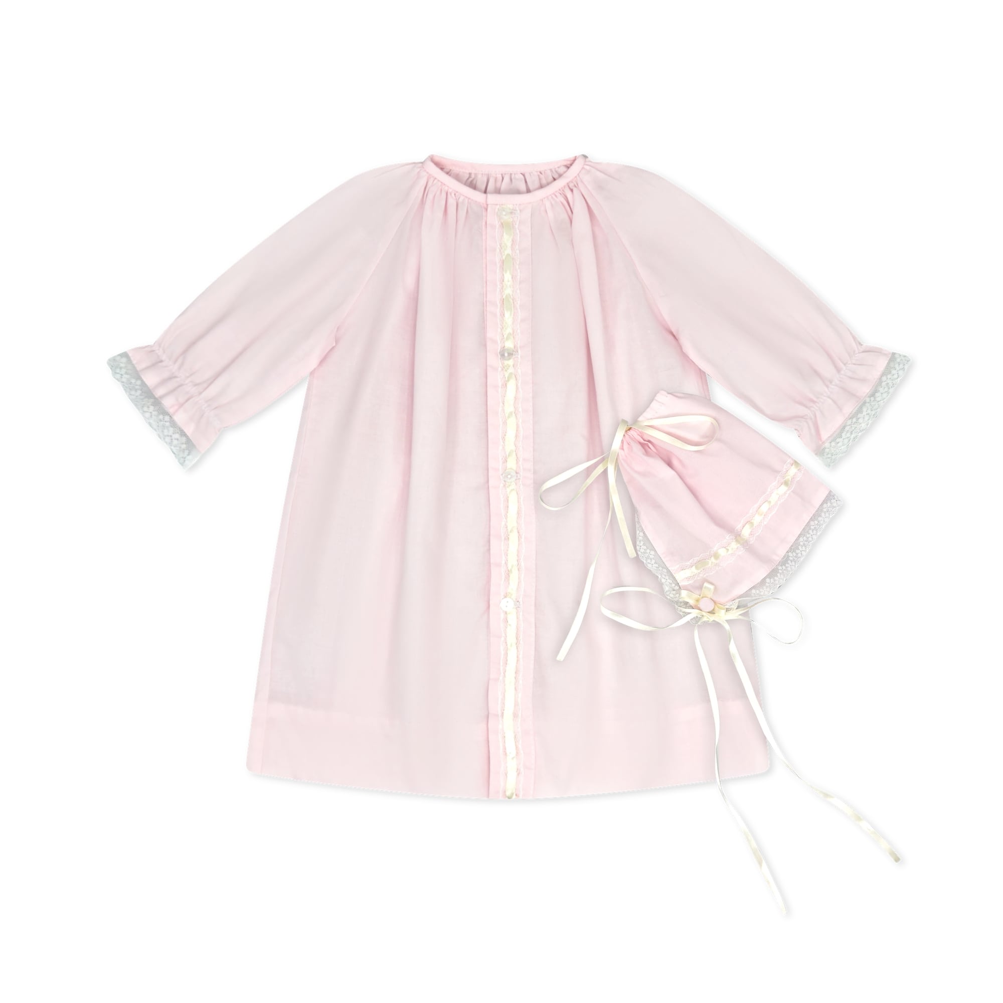 Original Daygown Set: Blessings Pink, Ecru.