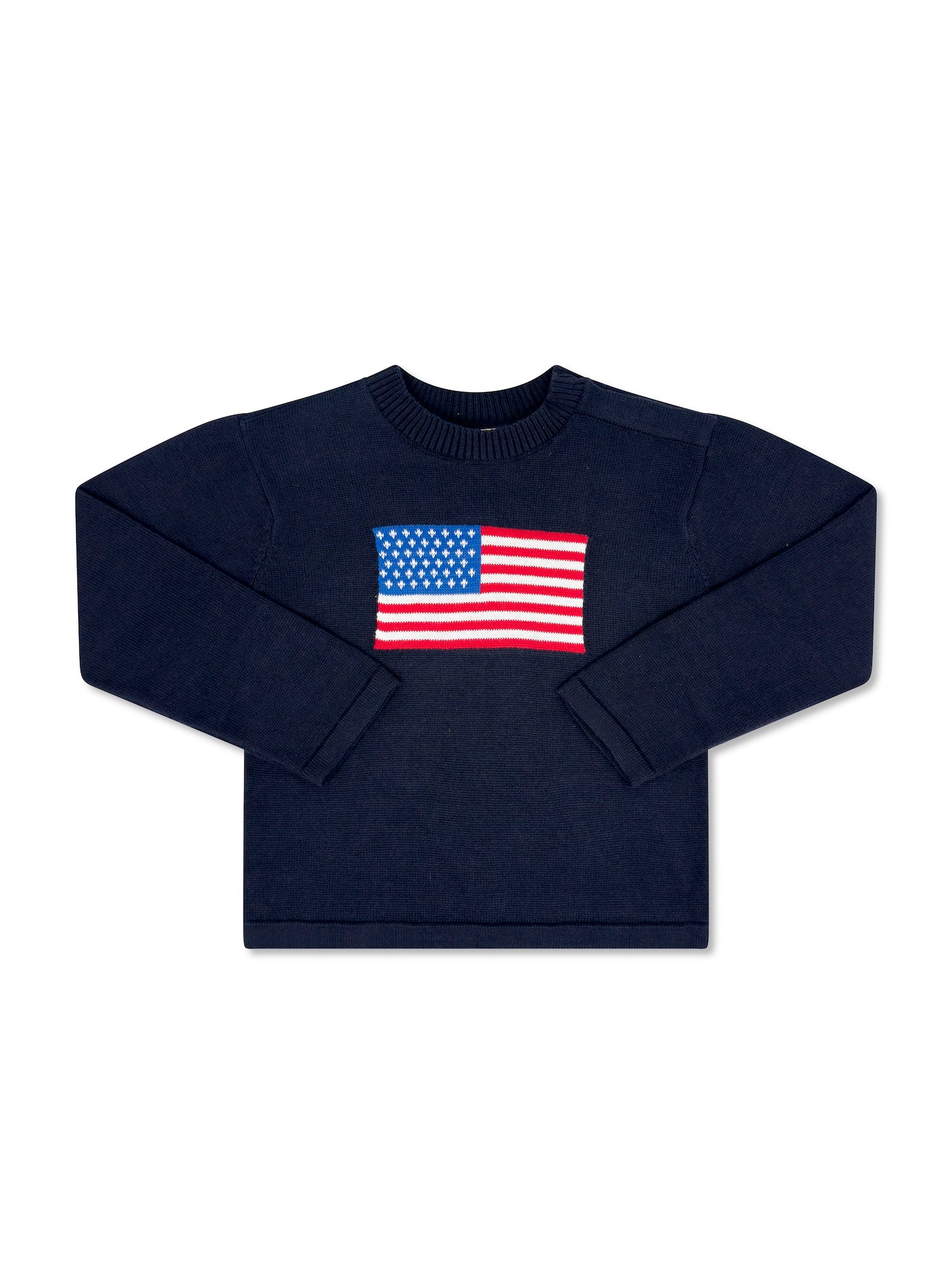 Cozy Up Sweater: Northshore Navy with American Flag