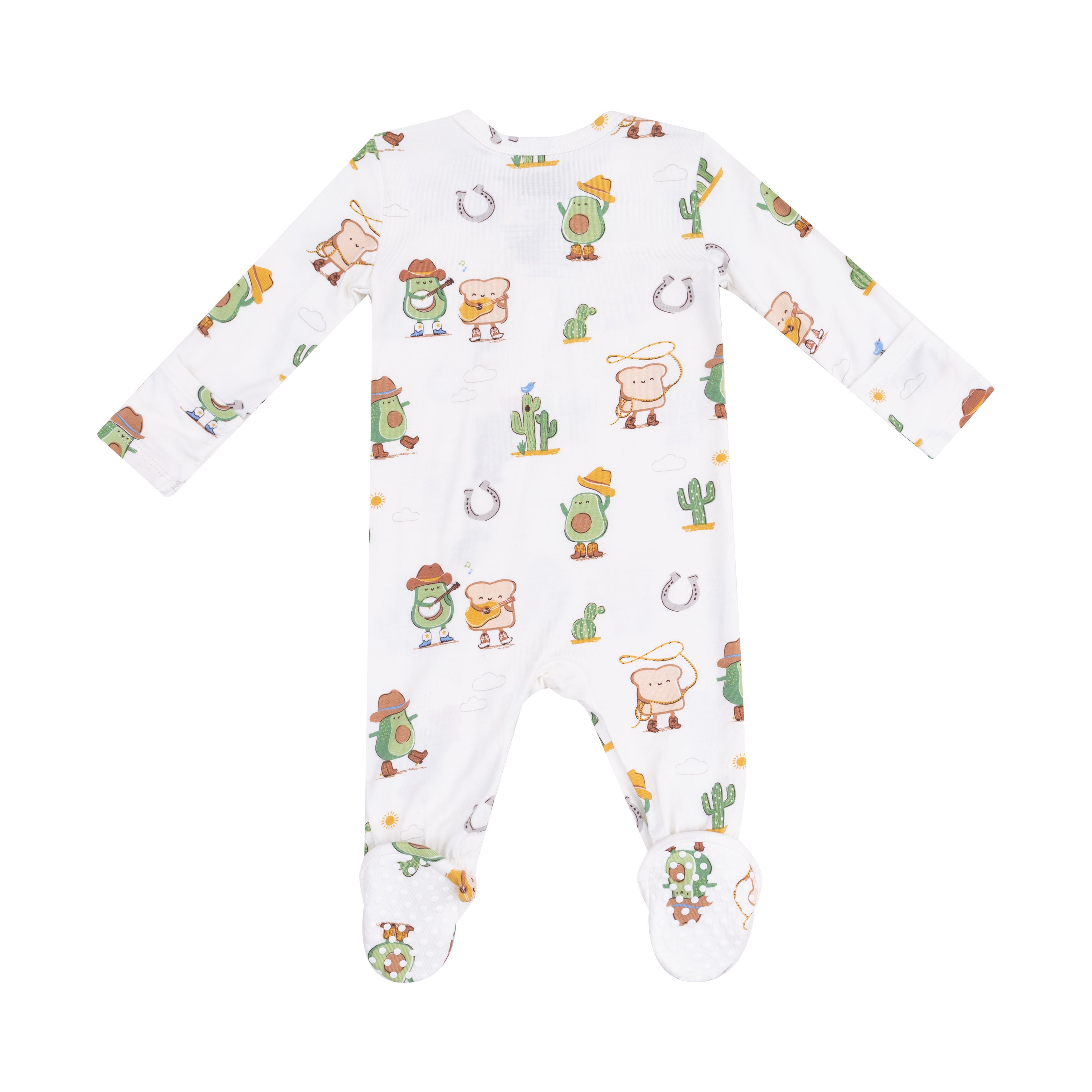 Avocado Toast Western 2-Way Zipper Footie