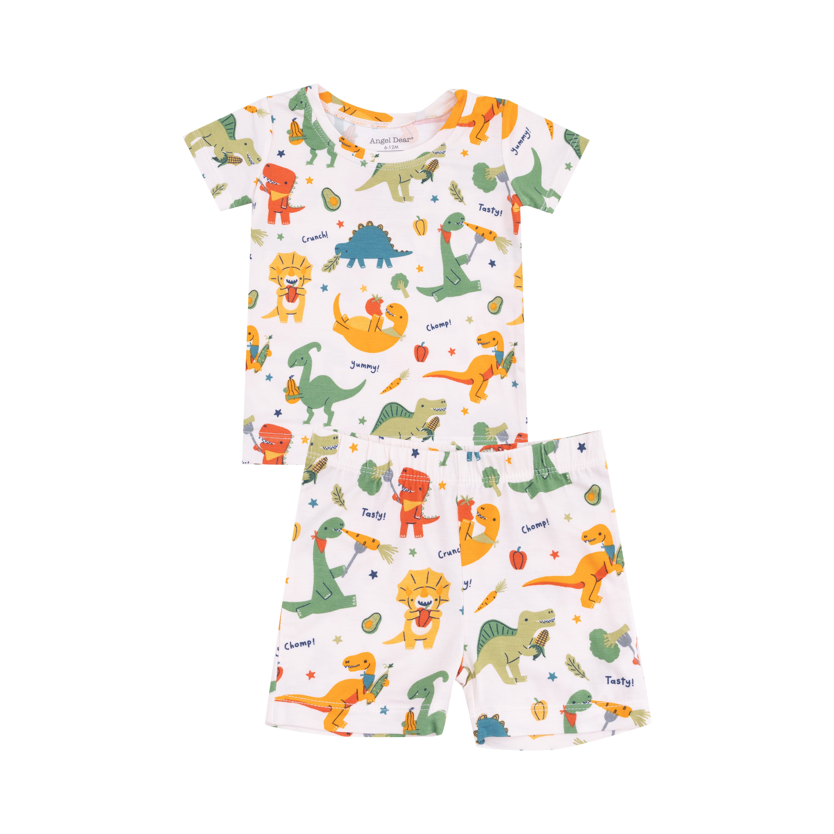 Loungewear Short Set: Veggie Dinos