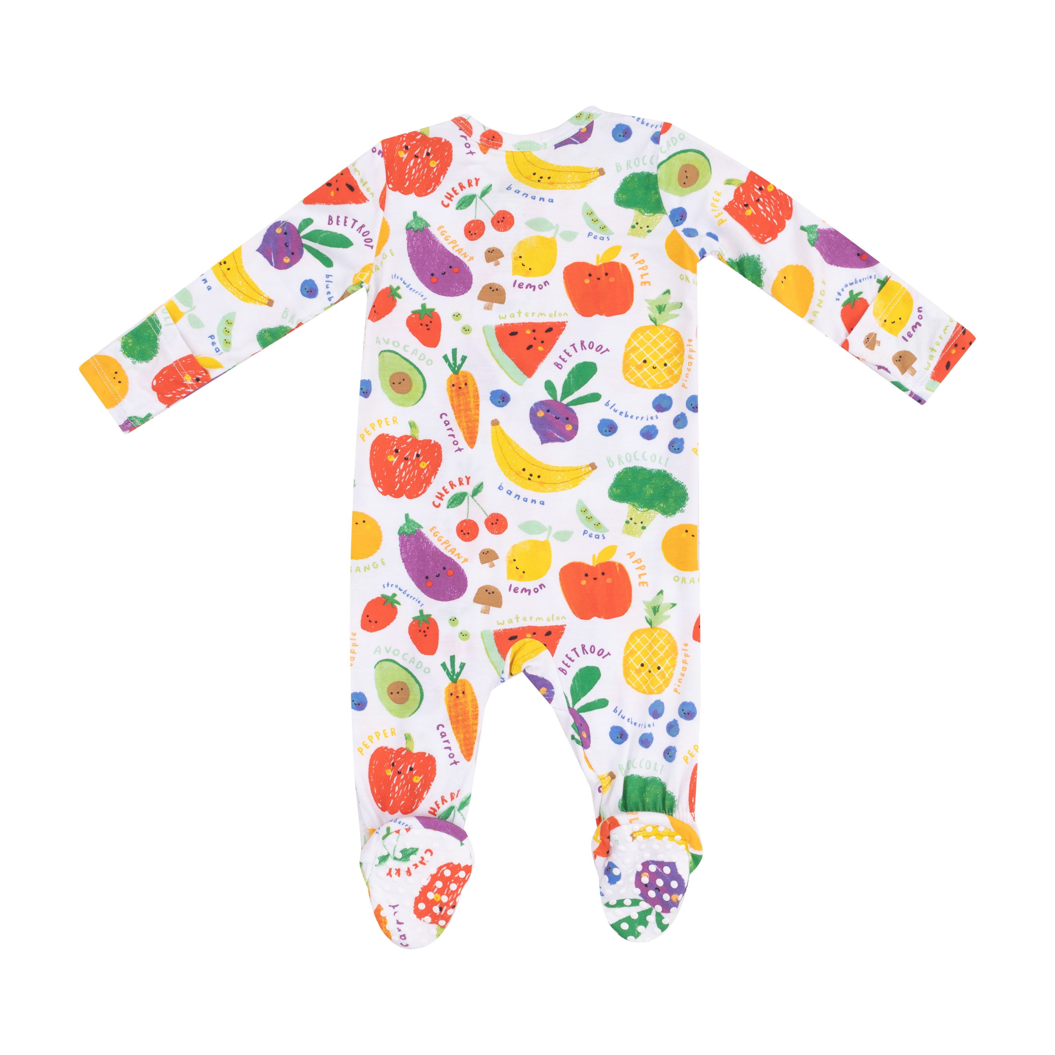 Eat the Rainbow 2-Way Zipper Footie