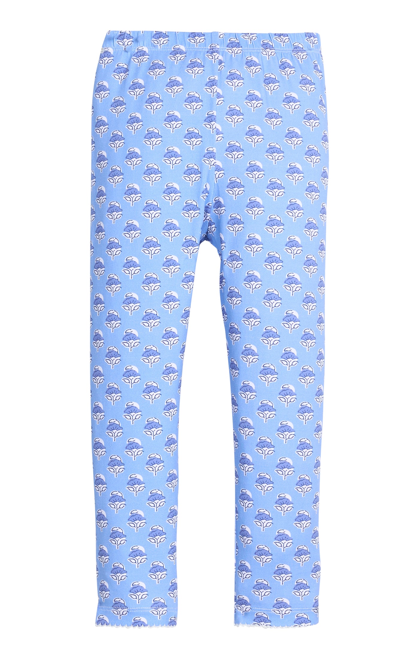 Bisby Leggings: Cornflower Block Print