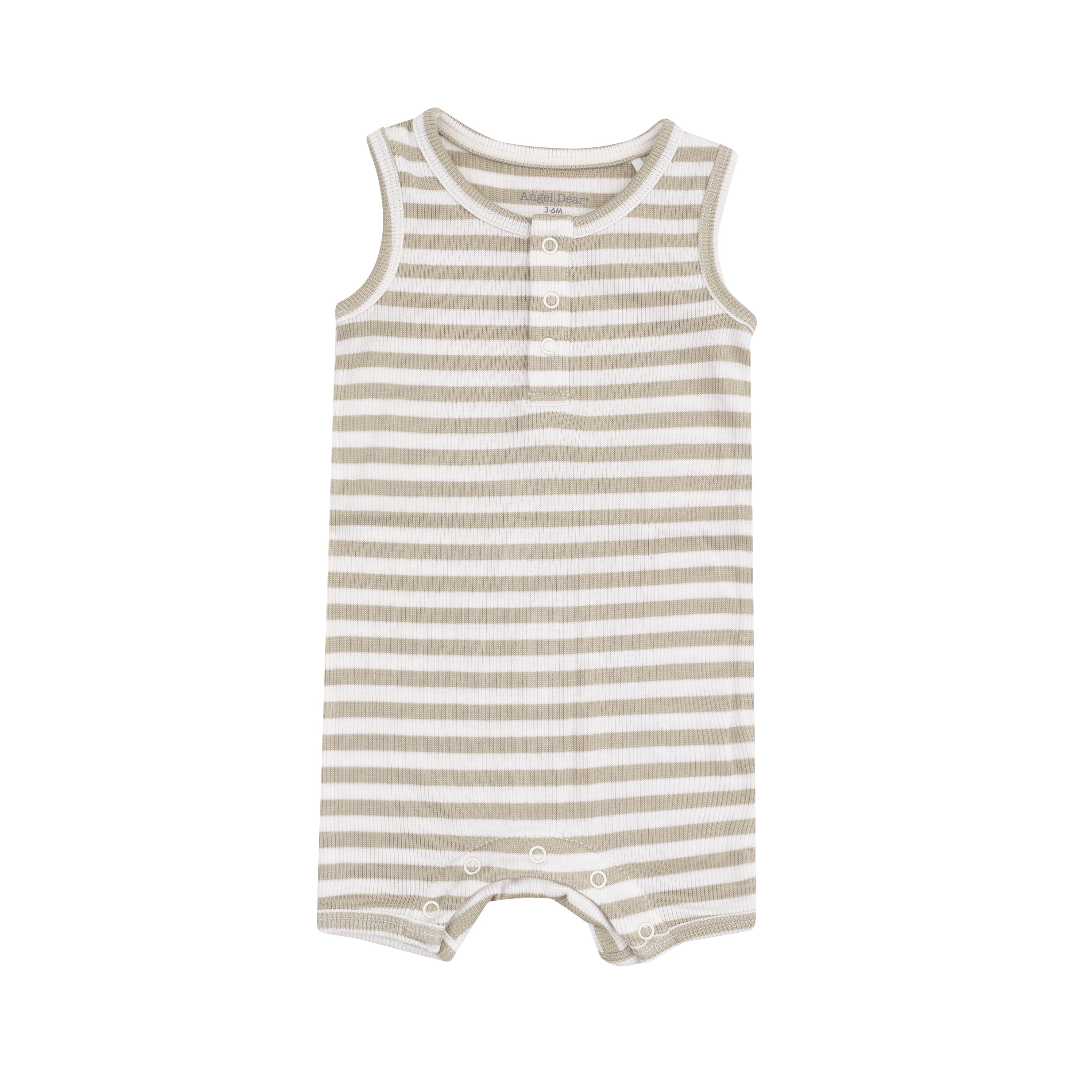 Stripe Sage Sleeveless Shortie Romper