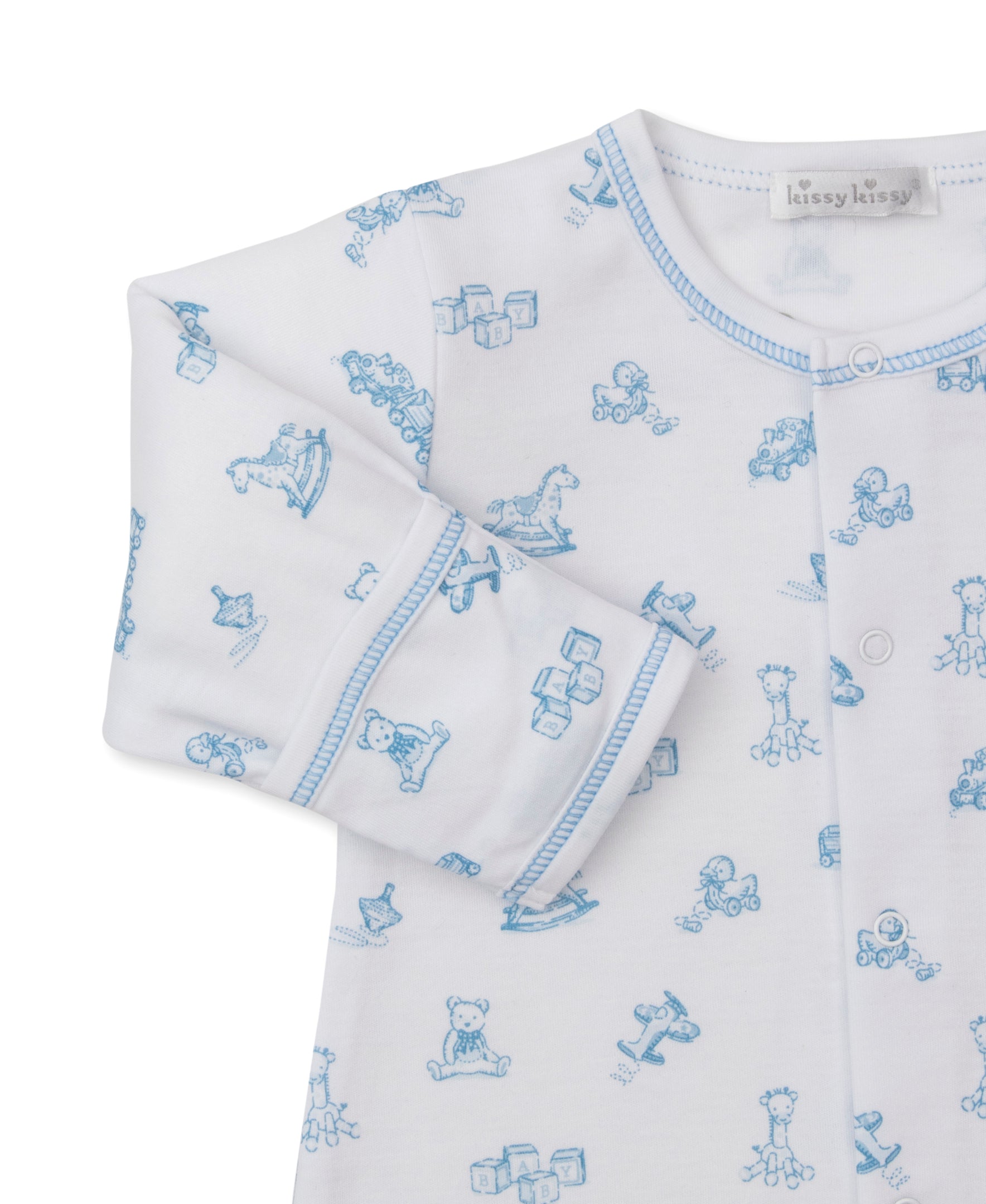 Vintage Toy Treasures Printed Converter Gown: Light Blue