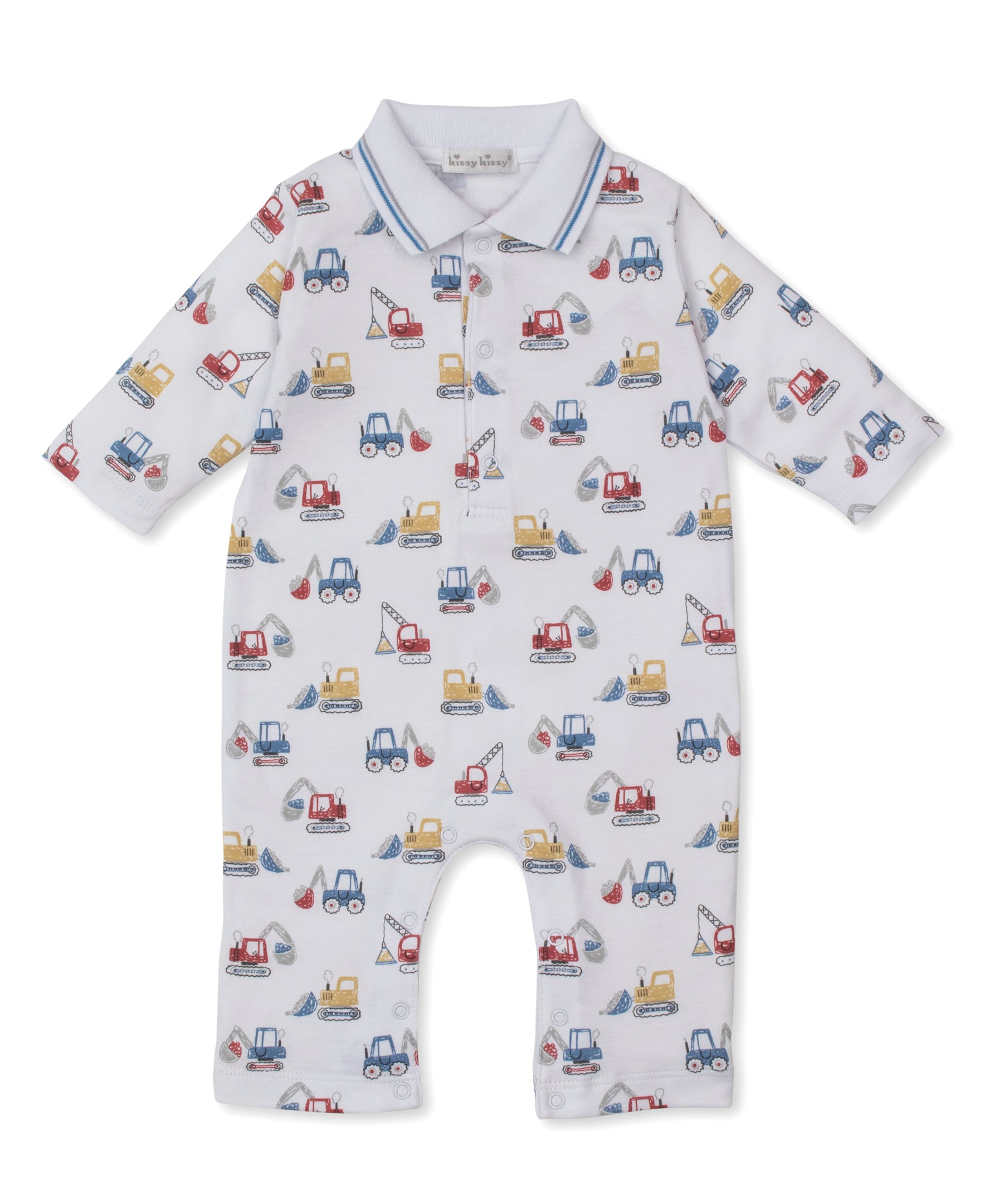 Construction Diggers Polo Romper