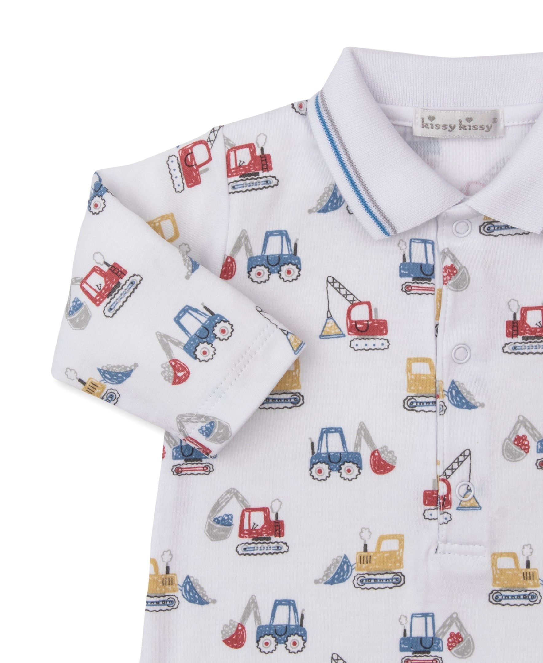 Construction Diggers Polo Romper