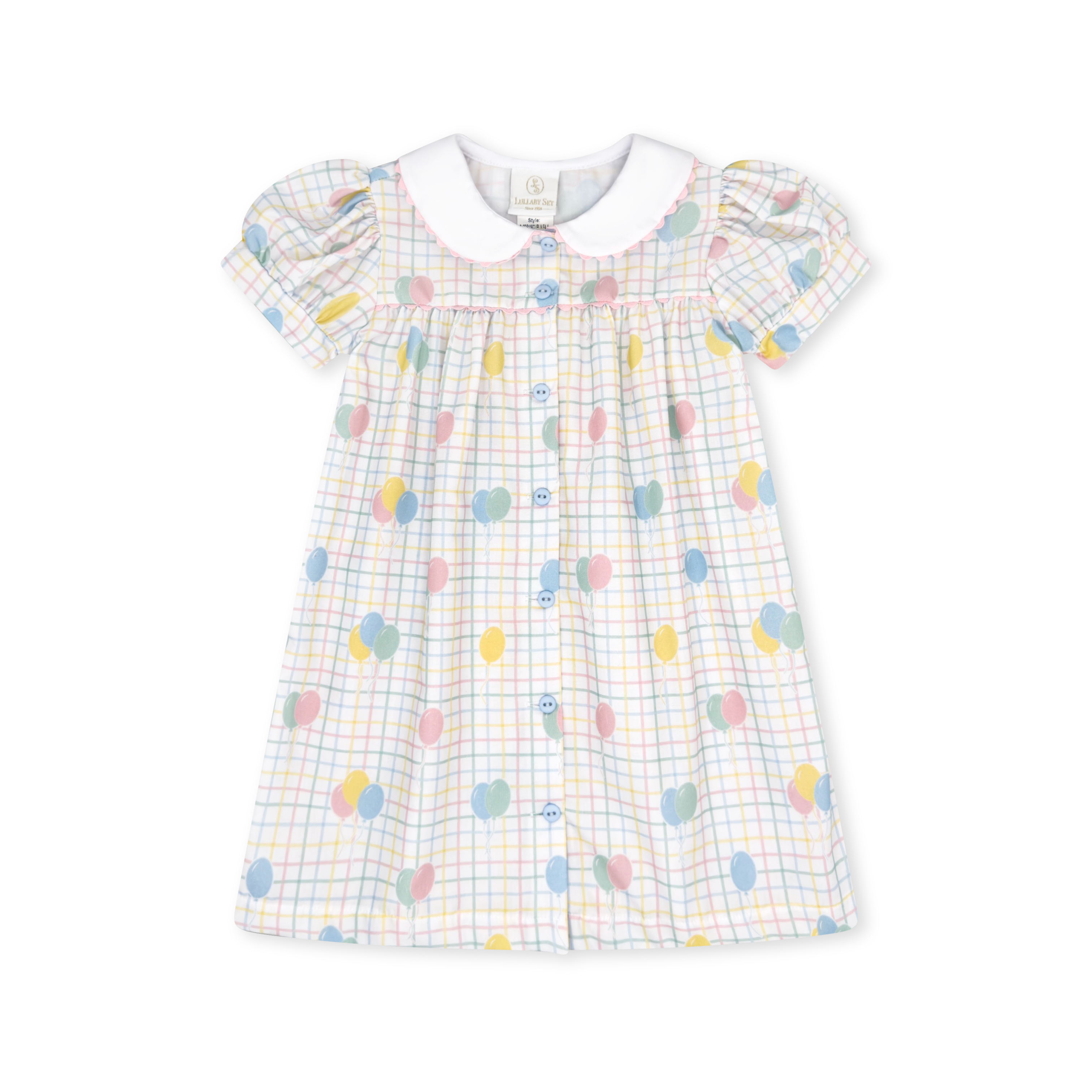 Breccan Dress: Party Time Balloon Plaid