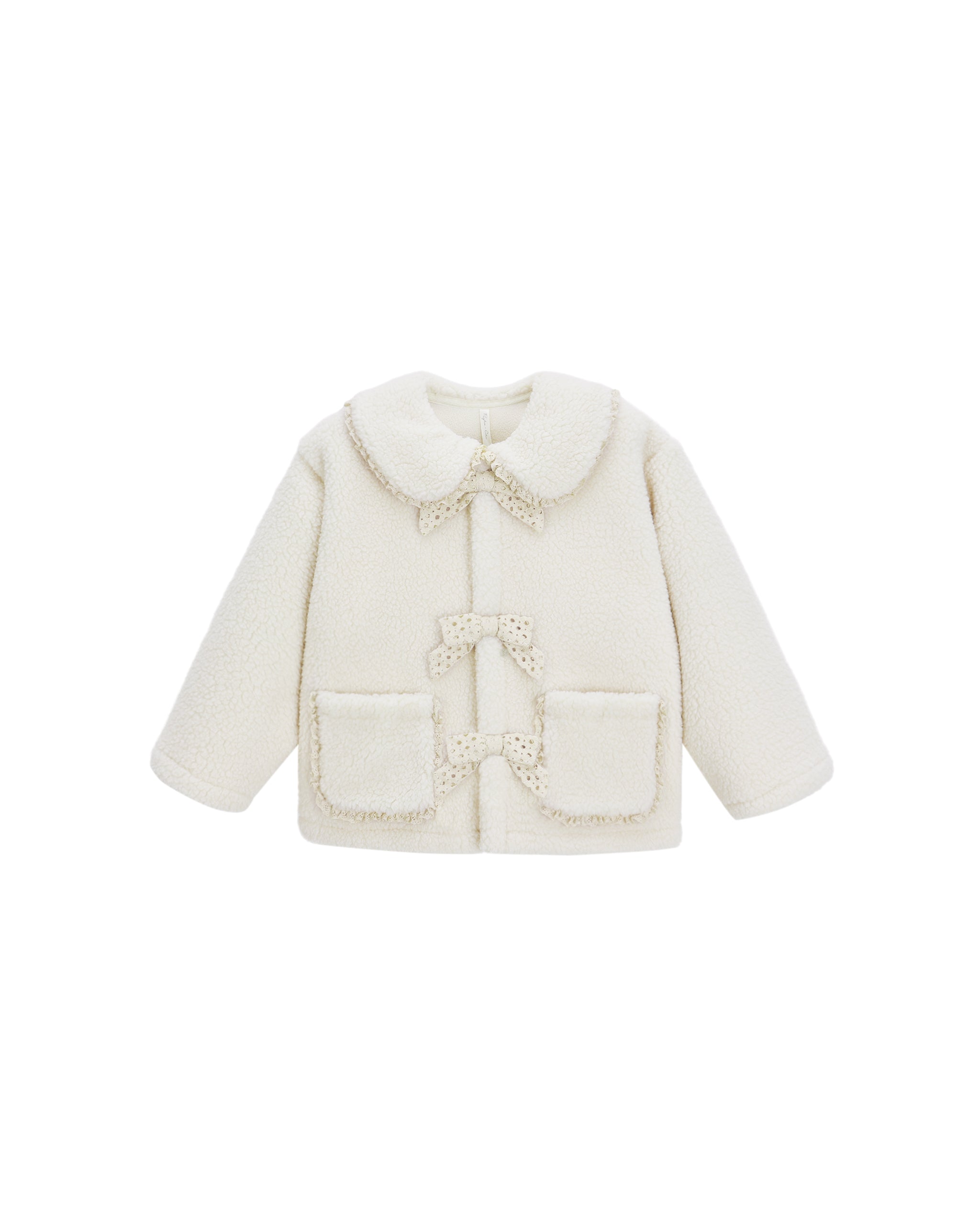 Shearling Collared Coat: Natural